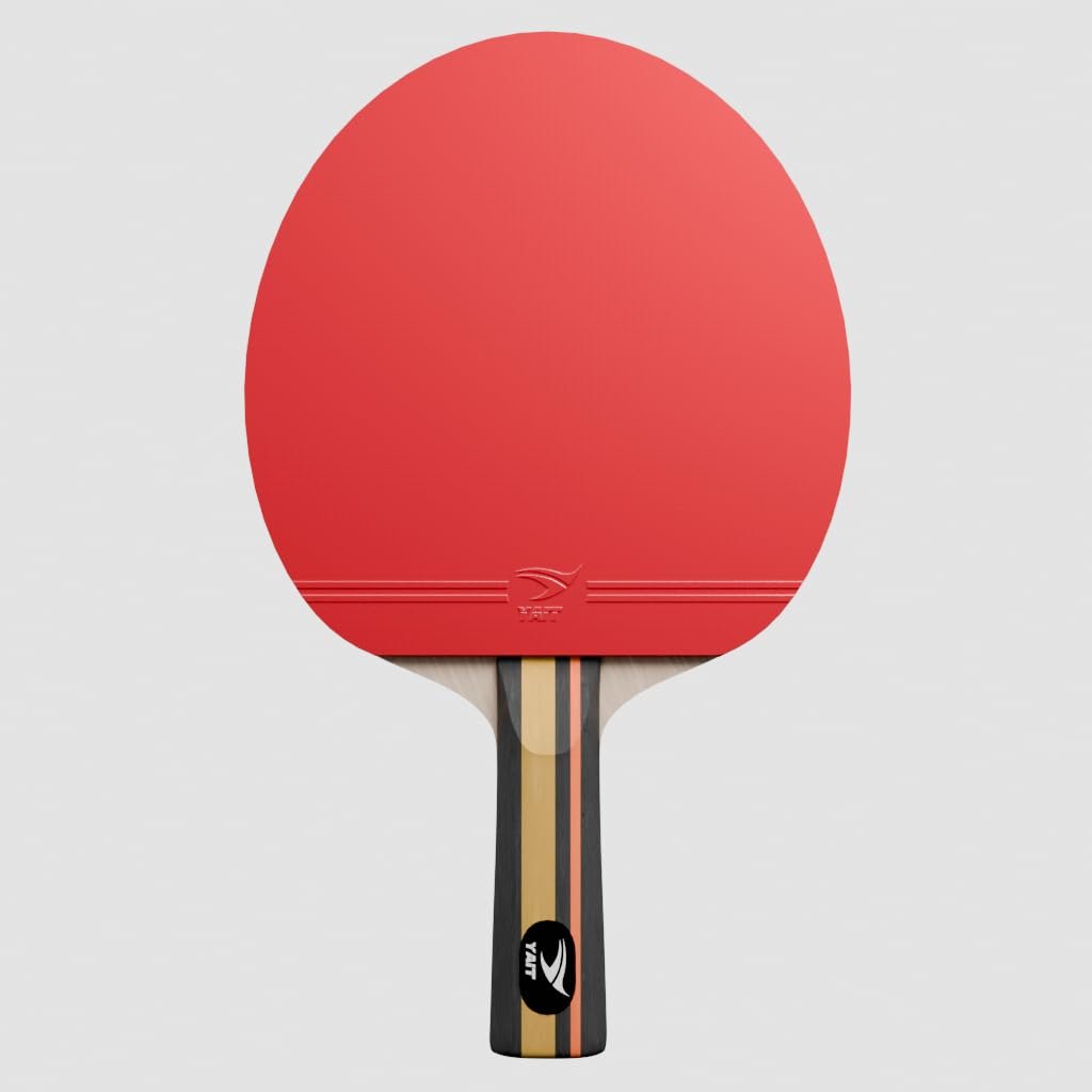 YAIT Rally Table Tennis Racket | 7 Ply Wood Bat | 1.8mm Sponge | Indoor/Outdoor Play | High Spin Ping Pong Paddle with PP Box for Beginners & Intermediate Players | Table Tennis Racquet