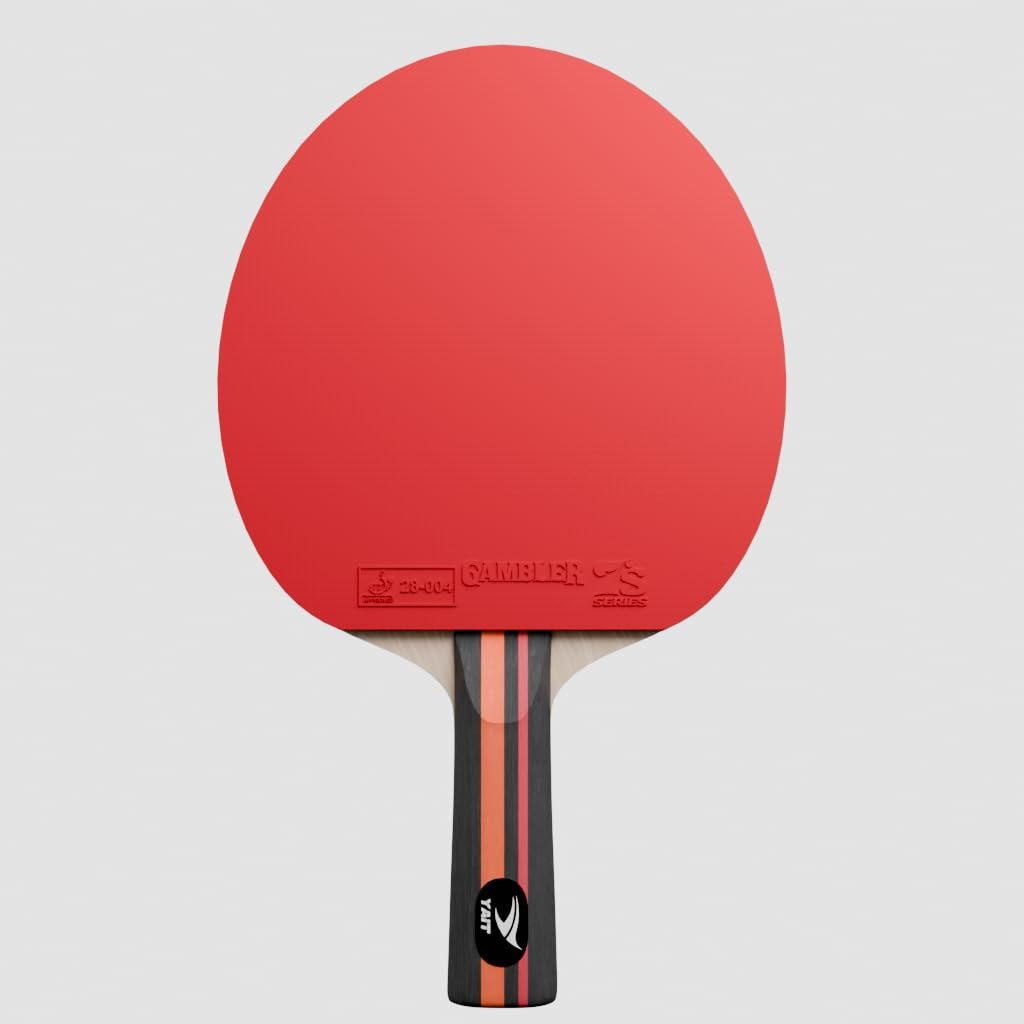 YAIT Rally Pro ITTF Approved Table Tennis Racquet | Gambler 7S Rubber | 7 Ply Blade | High Spin | 2.1mm Sponge | TT Paddle with Cover | Ping Pong Bat Racquet for Indoor/Outdoor| for Intermediate Level