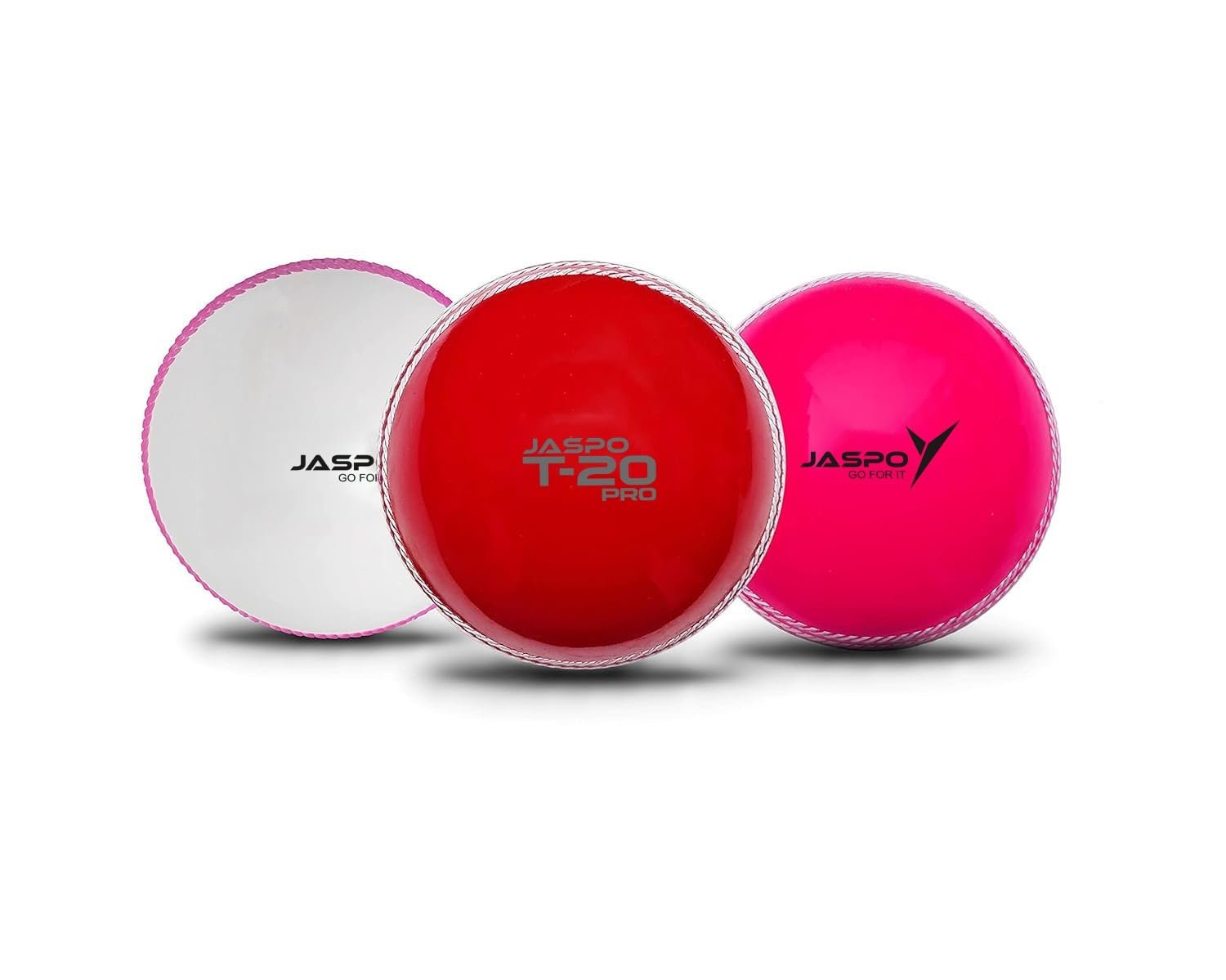 jaspo T-20 Pro PVC Soft Cricket Balls 110 Gm (Multicolour) - Pack of Three, Standard Size