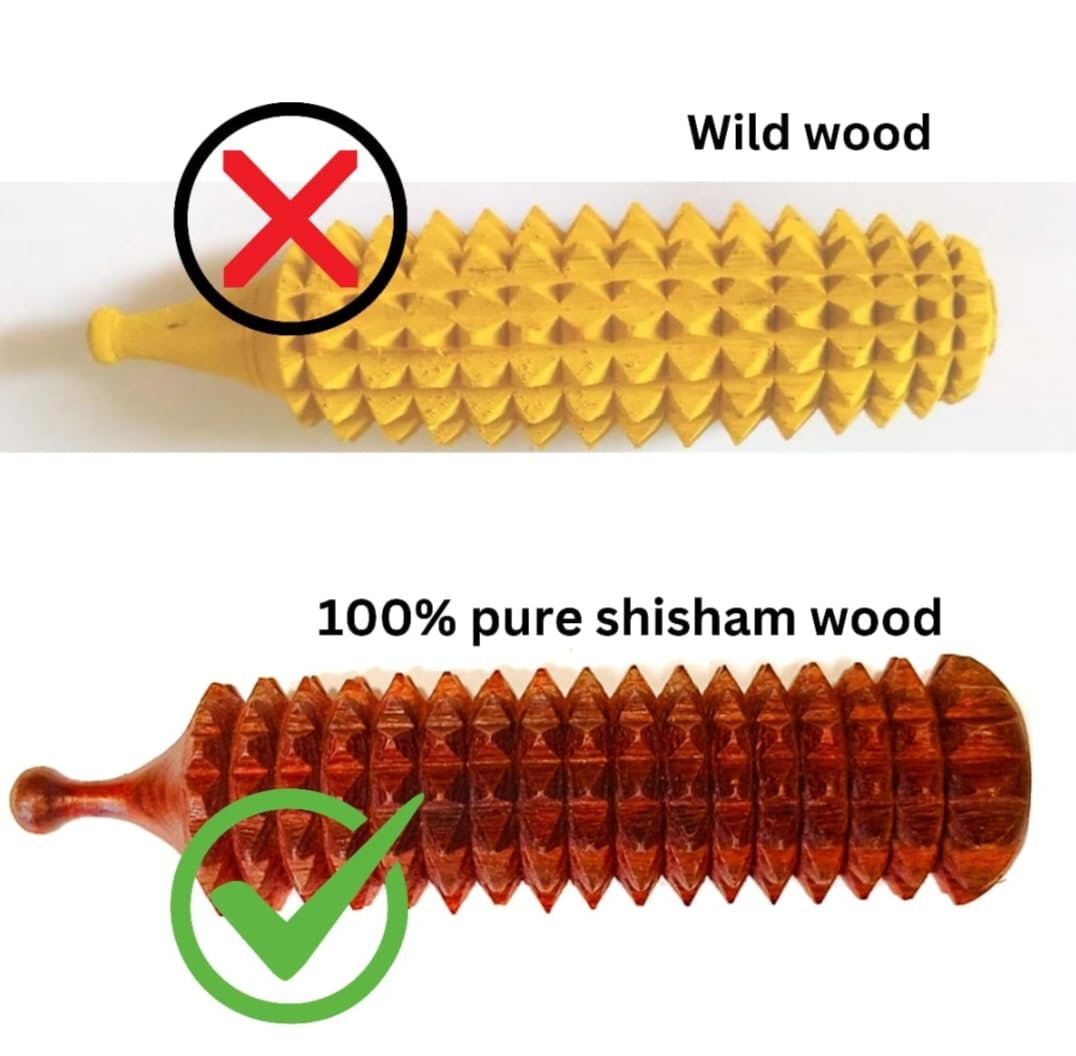 Master arts shisham Wood back/neck/face/head/Hand/legs Massager Roller Body Stress releif Acupressure Acupuncture Cutter Manual Massagers (set of 5) best massager kit, wooden massager (master 1)
