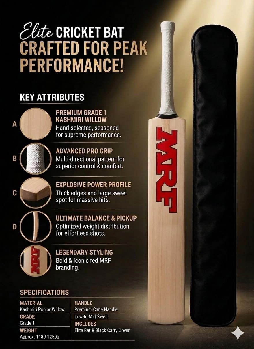 Kashmiri Willow Cricket Bat | Full Size Short Handle (SH) | Lightweight Tennis Ball Cricket Bat | Premium Wooden Bat for Adults & Club Practice