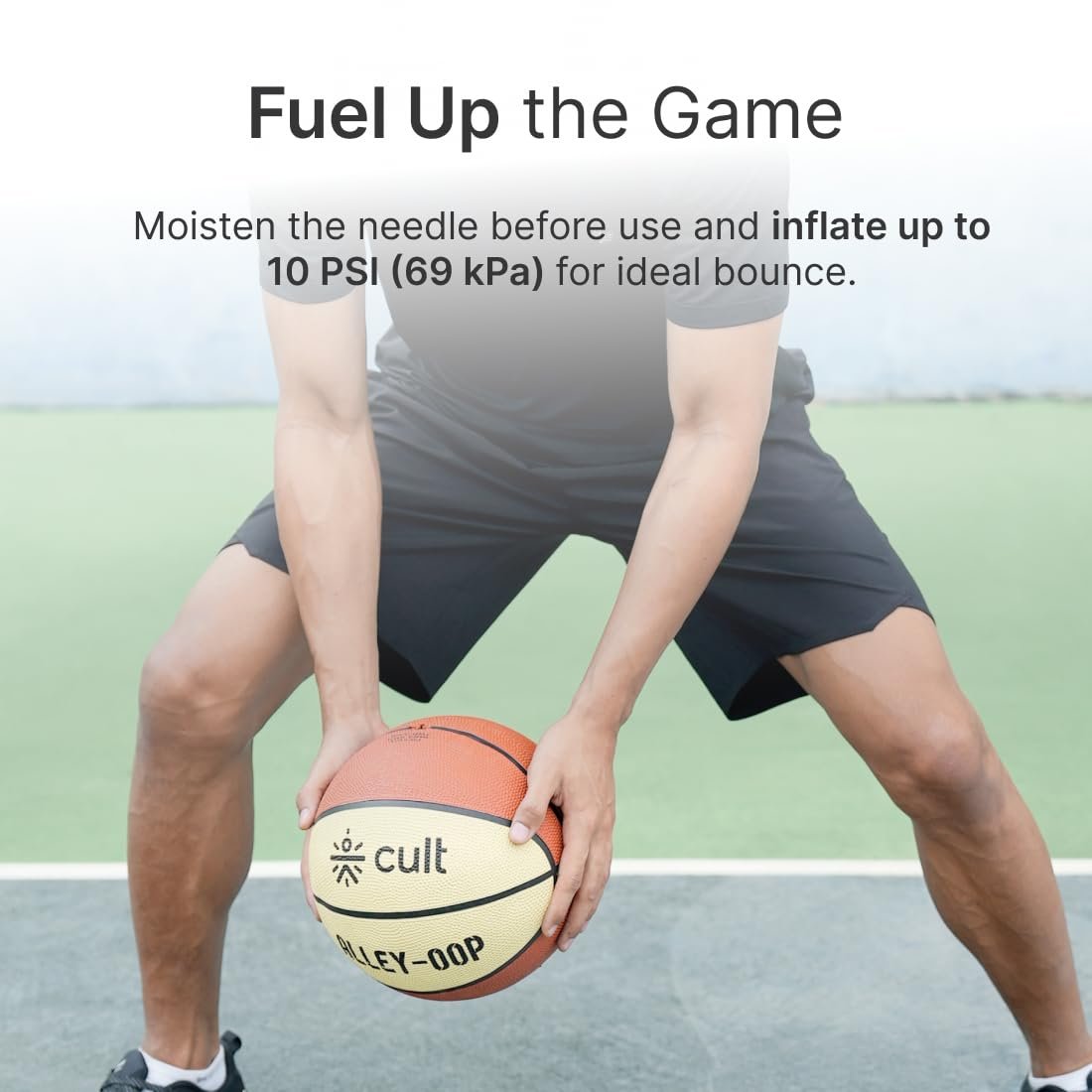 CULT Basketball Alley OOP Size 7 Indoor Outdoor Basketball for Men & Women Durable Rubber Grip Training & Match Play Ball with Butyl Bladder Brown Cream