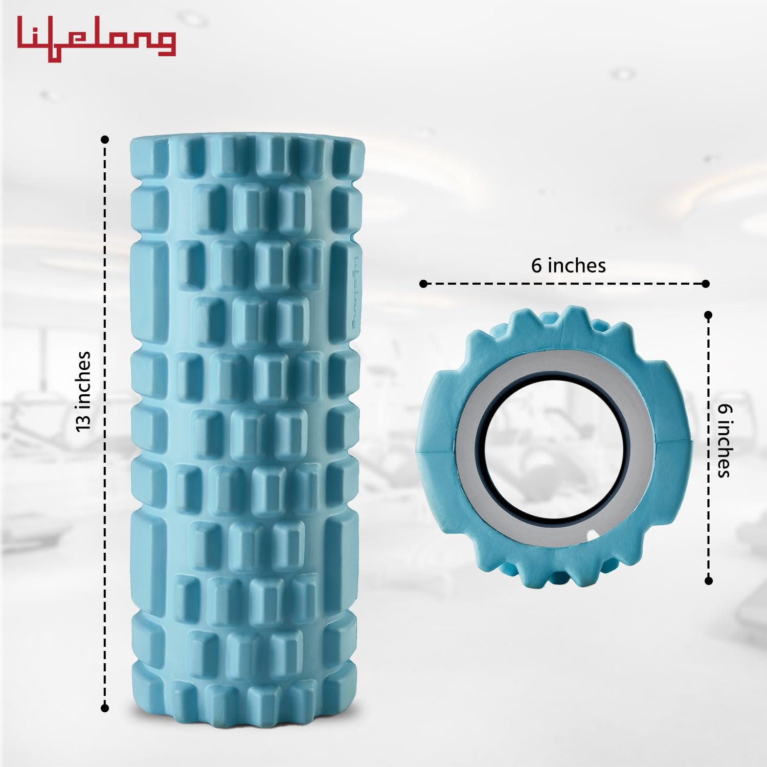 Lifelong Foam Roller for Exercise Gym- Deep Tissue Body Massage Roller for Back Pain, Neck & Knee Pain Relief- Yoga Roller Fitness Workout, Muscle Massager Equipment, Muscle Recovery, Stretching Tool