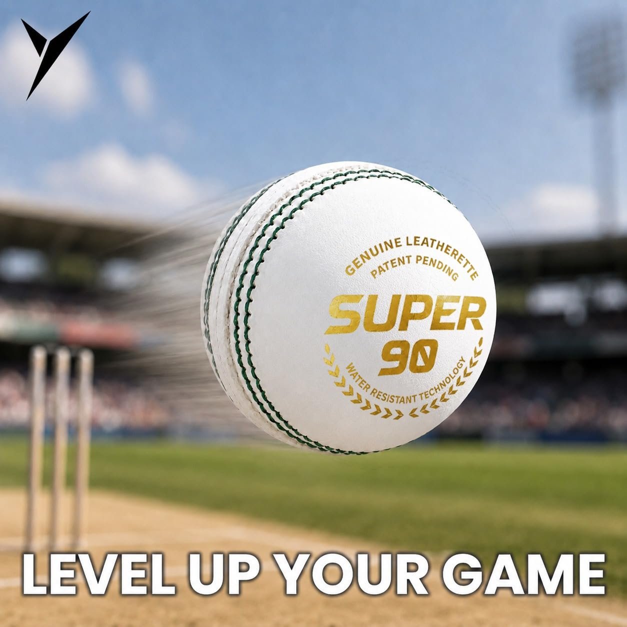 jaspo Super-90 Leatherette Cricket Ball for Outdoor Play | PU Core | Hand Stitched Finish | Suitable for Cricket Matches & Net Practice | Water Resistance Ball | 150 g