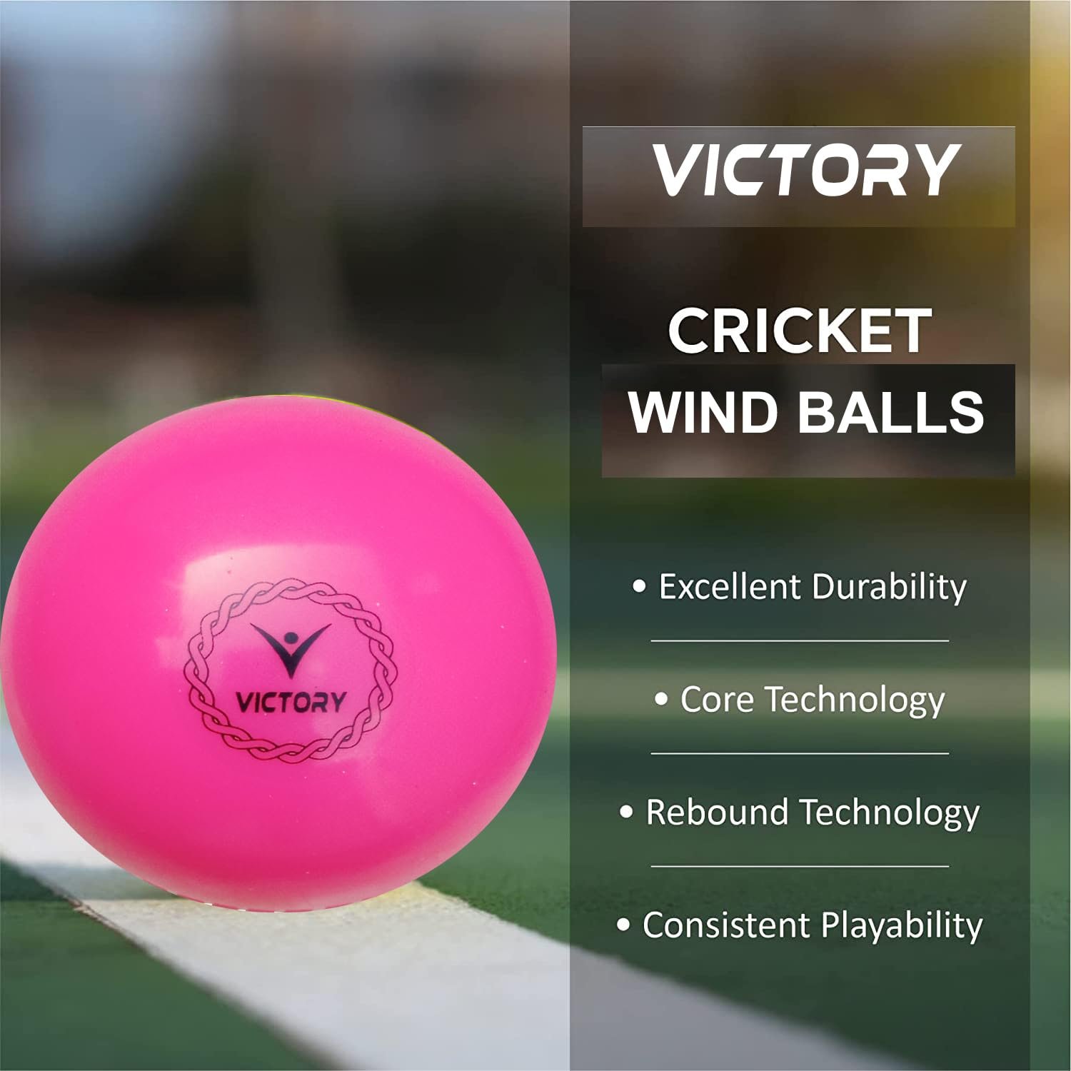 Victory T-20 Synthetic Cricket Ball Match Practice Training | Practice Cricket Ball | Wind Balls | Swing Ball | Indoor & Outdoor Street & Beach Cricket (Multicolor)
