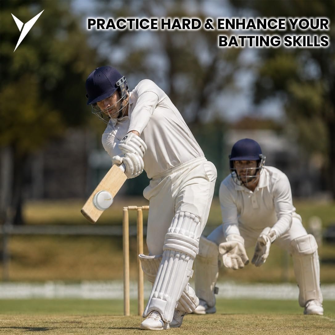 jaspo Super-90 Leatherette Cricket Ball for Outdoor Play | PU Core | Hand Stitched Finish | Suitable for Cricket Matches & Net Practice | Water Resistance Ball | 150 g