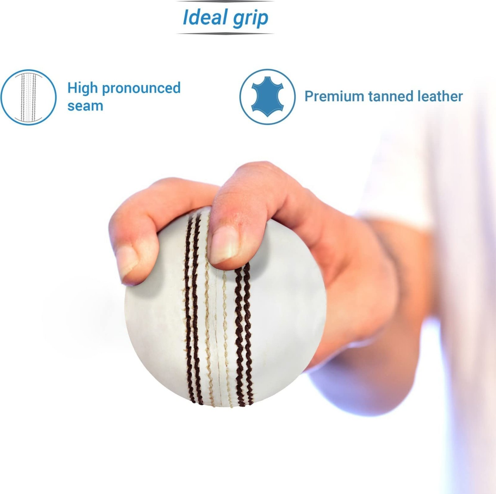 AK SPORTS (Pack Of 2Pcs) Imported Red And White Cricket Leather Ball Combo Cricket Leather Ball (Pack Of 2, White, Red)