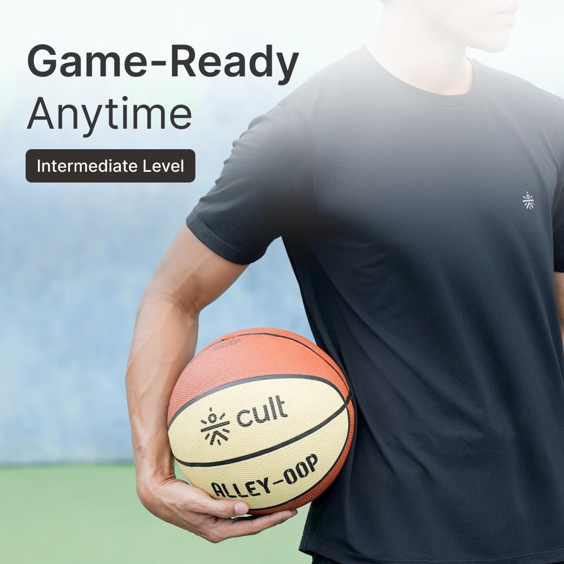 CULT Basketball Alley OOP Size 7 Indoor Outdoor Basketball for Men & Women Durable Rubber Grip Training & Match Play Ball with Butyl Bladder Brown Cream