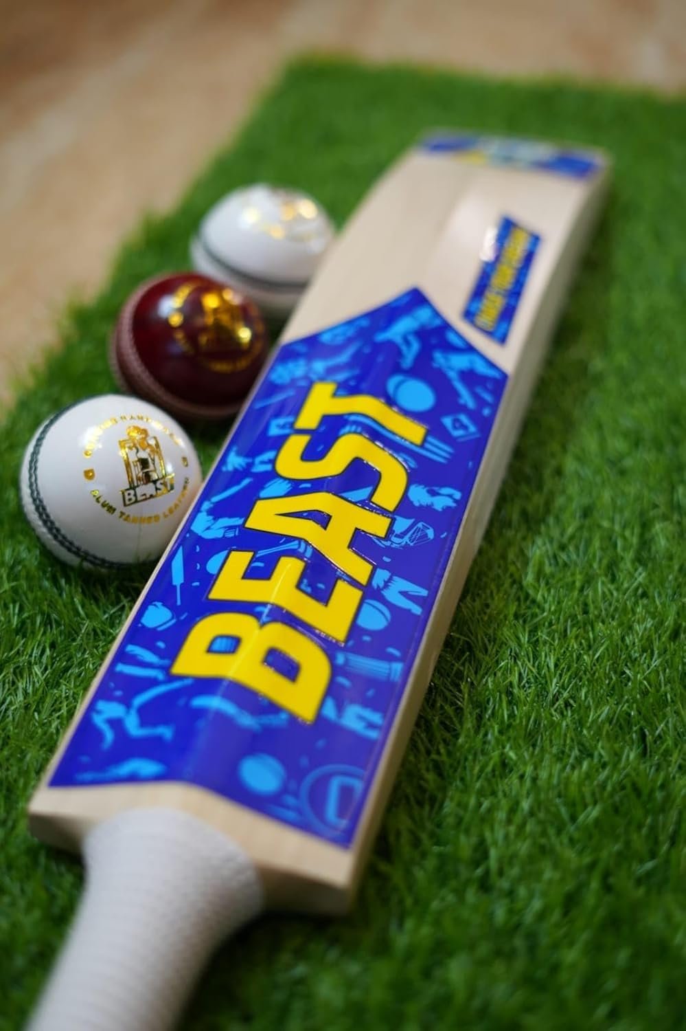 BEAST CRICKET Willow Wood Cricket Bat for Power & Durability – Cricket Bat Wooden with Strong Bat Wood Construction | Ideal Cricket Equipment for Practice, Training & Professional Matches
