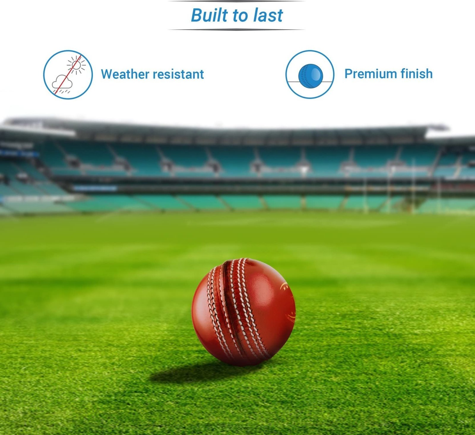 AK SPORTS (Pack Of 2Pcs) Imported Red And White Cricket Leather Ball Combo Cricket Leather Ball (Pack Of 2, White, Red)