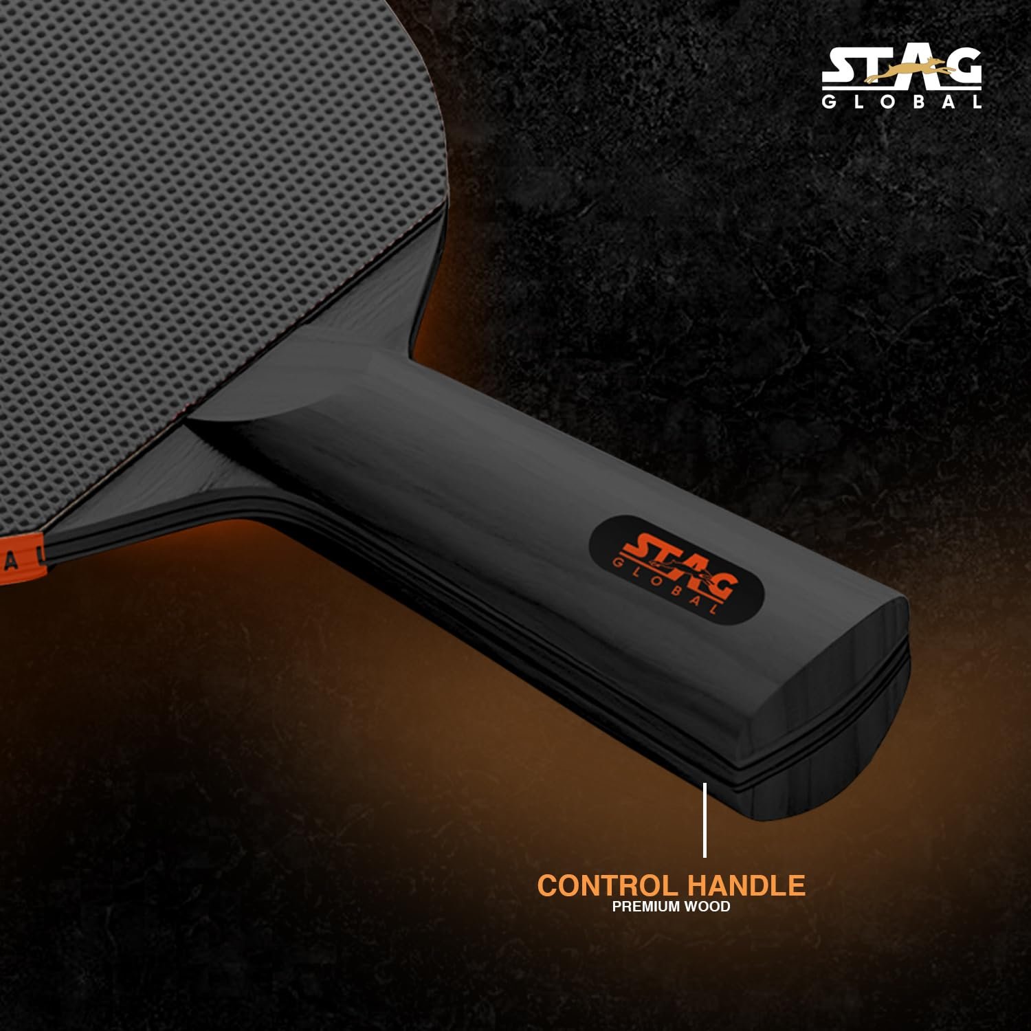 STAG GLOBAL Series 1 Table Tennis Racket | Speed 50, Spin 70, Control 97 | Lightweight Paddle | Ergonomic Handle & Grip | Funplay & Beginners | Ideal for Starter, Beginner