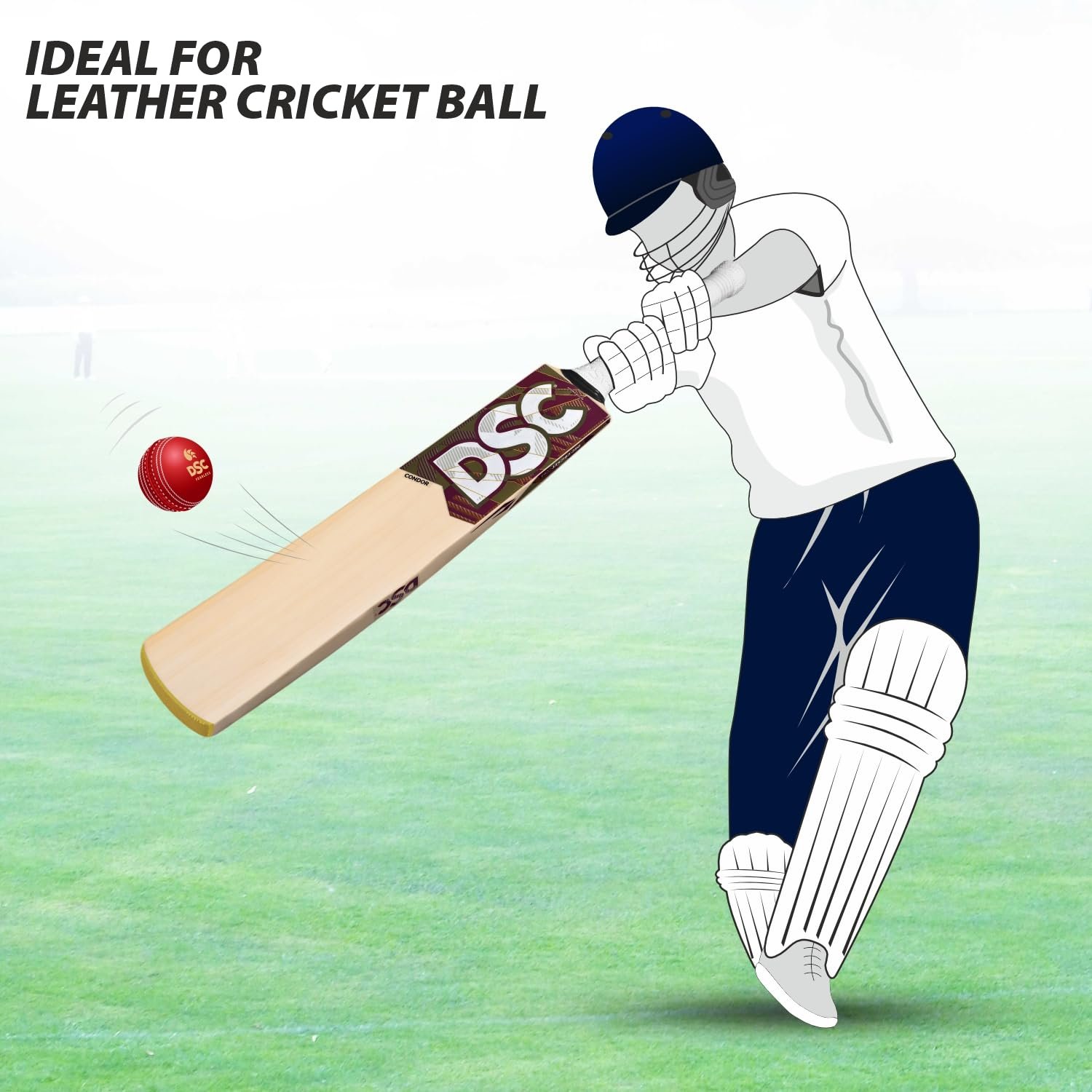 DSC Condor Flicker Kashmir Willow Cricket Bat Short Handle Mens