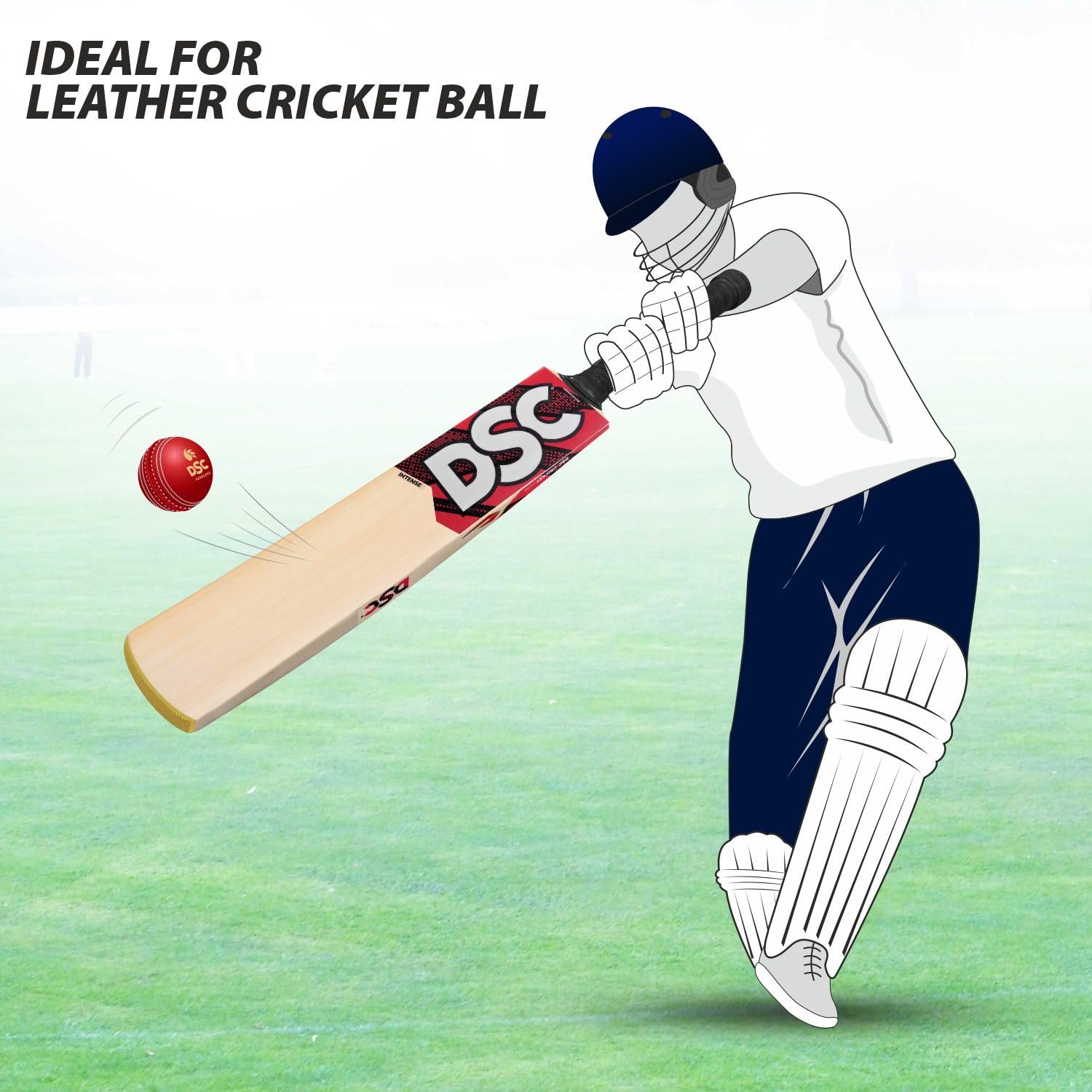 DSC Intense Clout Kashmir Willow Cricket Bat Short Handle Mens