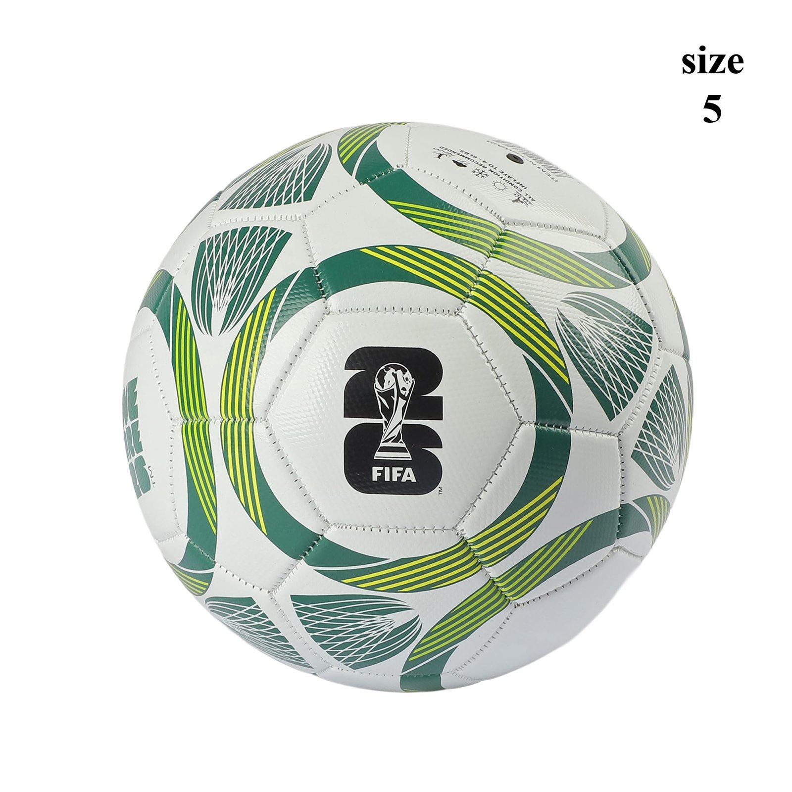 Hamleys Football Size 5 Synthetic Leather 32 Panel Match Ball White Green