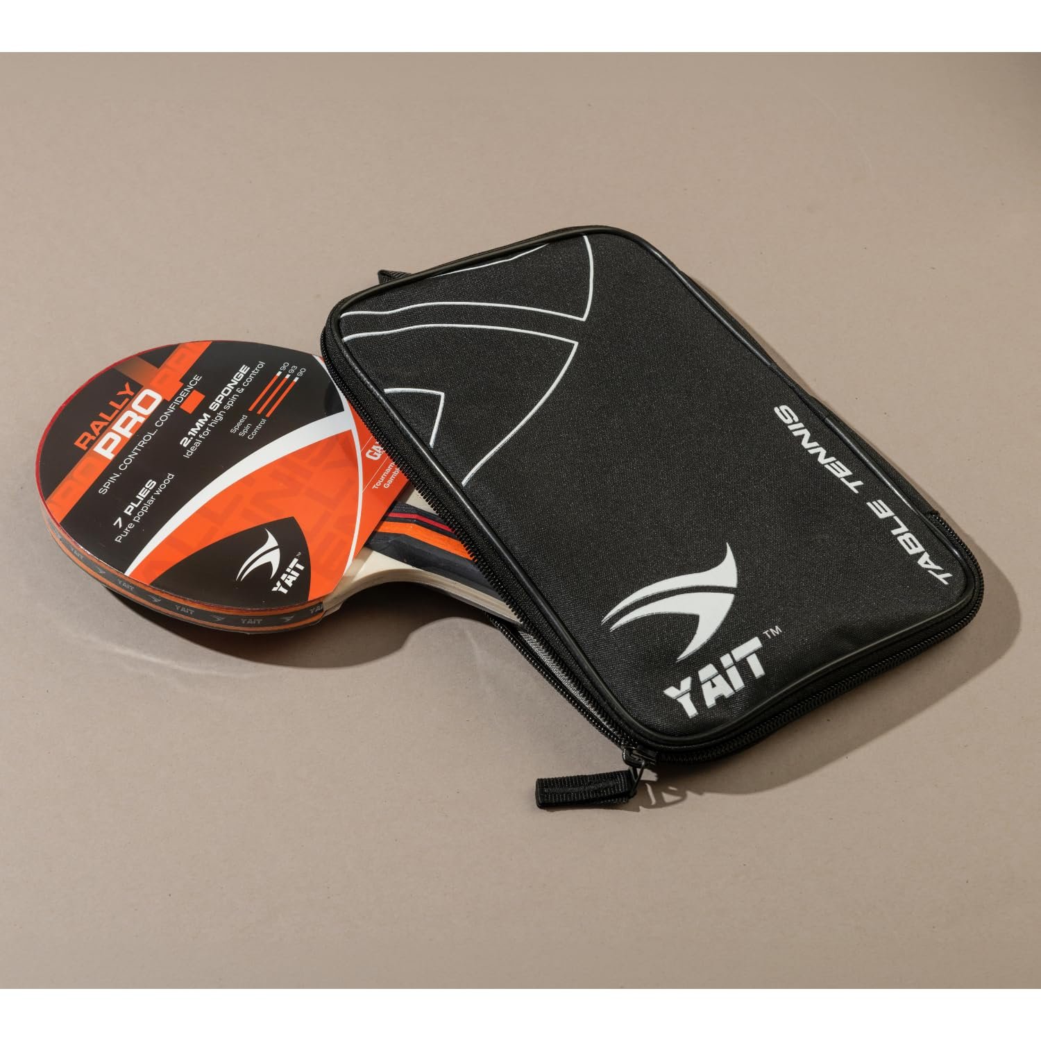 YAIT Rally Pro ITTF Approved Table Tennis Racquet | Gambler 7S Rubber | 7 Ply Blade | High Spin | 2.1mm Sponge | TT Paddle with Cover | Ping Pong Bat Racquet for Indoor/Outdoor| for Intermediate Level