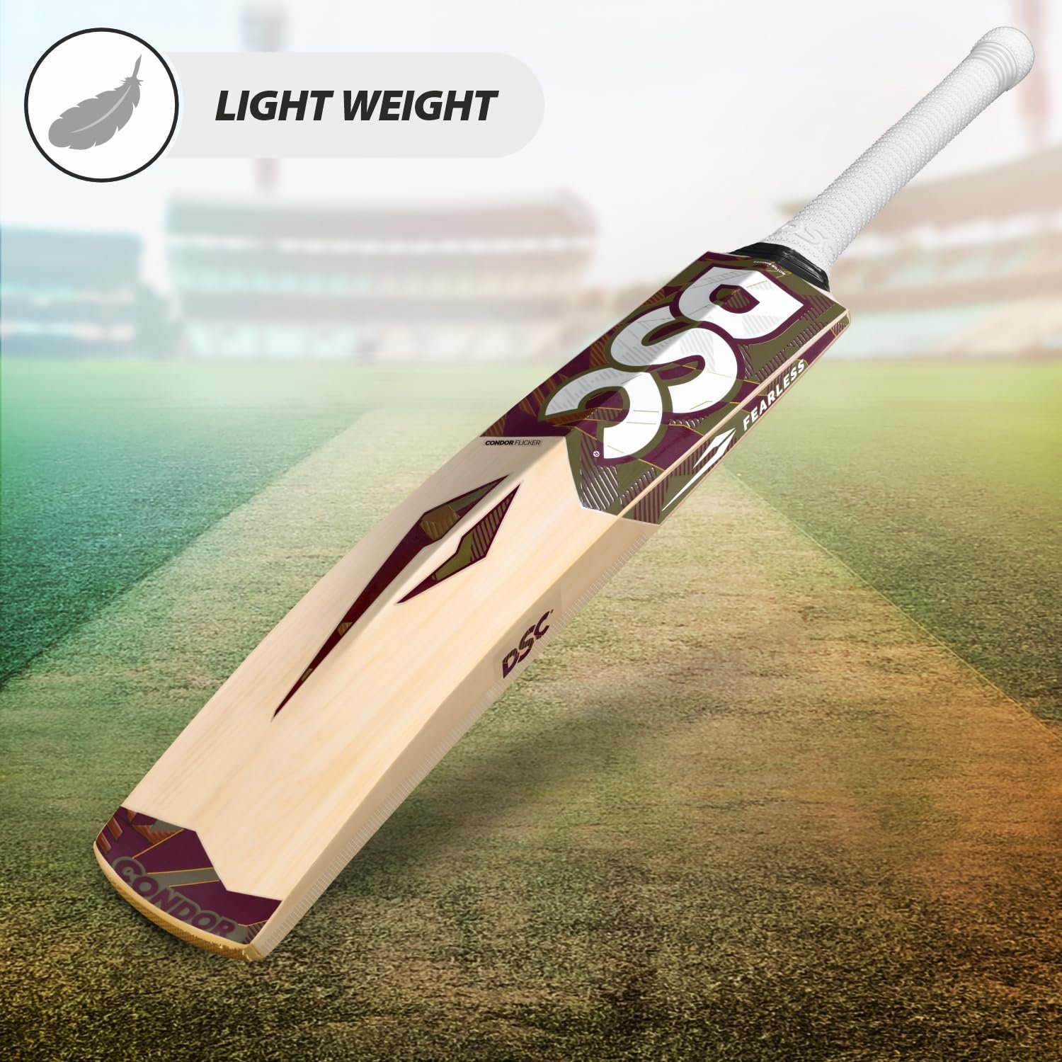 DSC Condor Flicker Kashmir Willow Cricket Bat Short Handle Mens