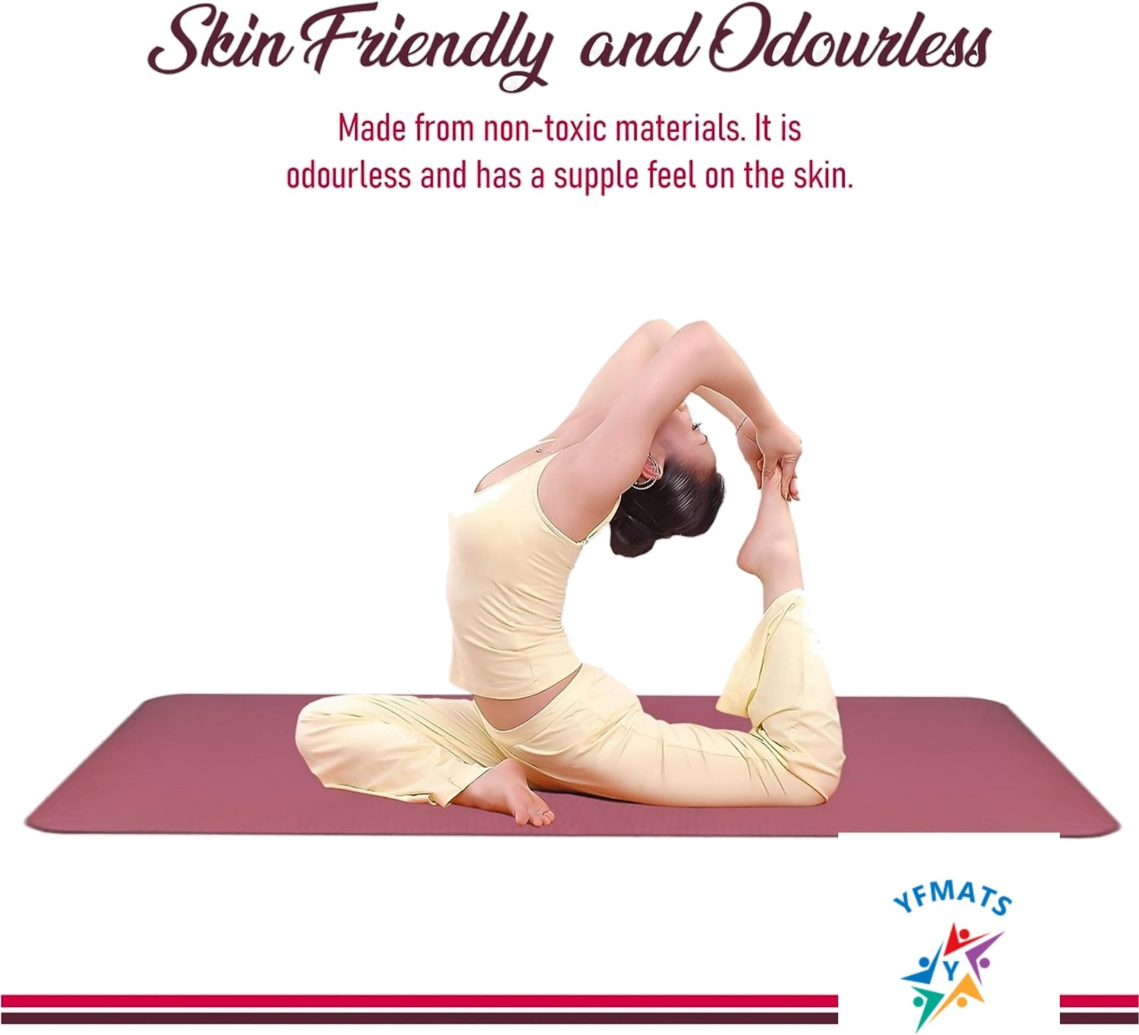 YFMATS 6MM Premium Eva with Tpe blend Anti slip Tearless Yoga mat with carry Bag Ideal for Men & Women