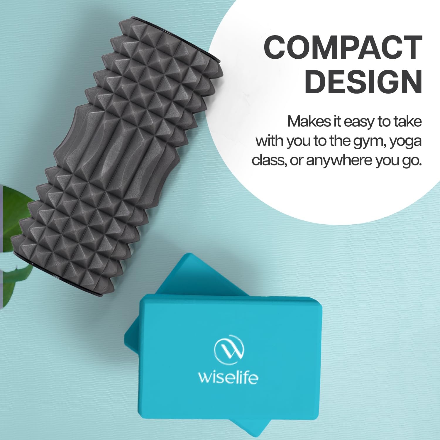 Wiselife Eco-Friendly Spikes Foam Roller | Premium Eva Foam | Light Weight & Travel-Friendly Foam Roller for Relieve Muscle Tightness, Soreness & Inflammation (Silver)