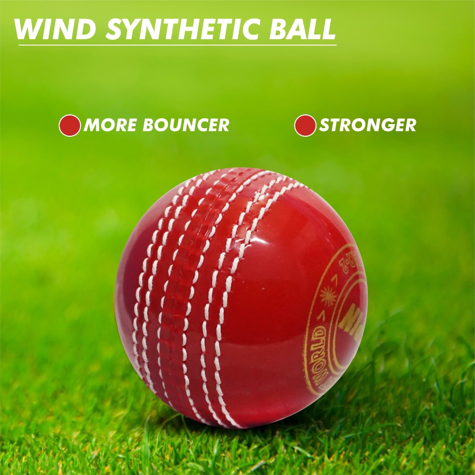CW Spin Red Cricket Ball Water Proof |Practice Training Light Weight 115 Grams |Pack of 2