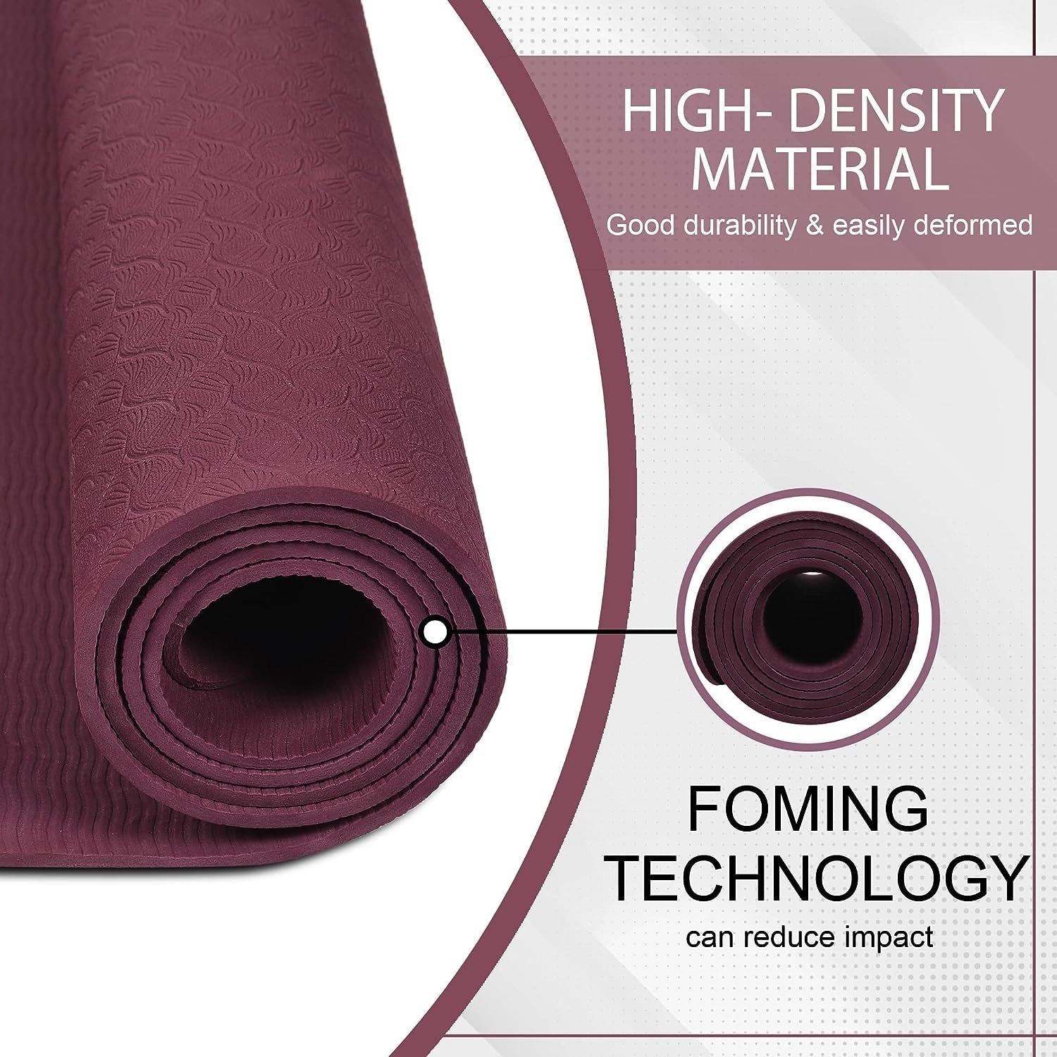 YFMATS 6MM Premium Eva with Tpe blend Anti slip Tearless Yoga mat with carry Bag Ideal for Men & Women