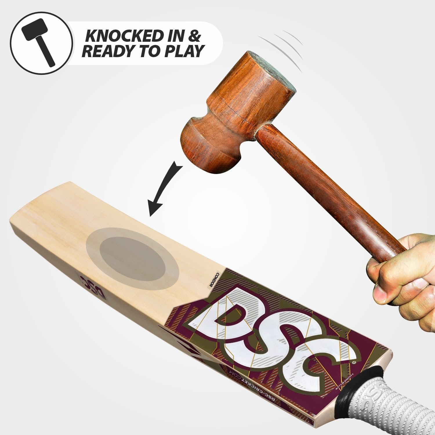DSC Condor Flicker Kashmir Willow Cricket Bat Short Handle Mens