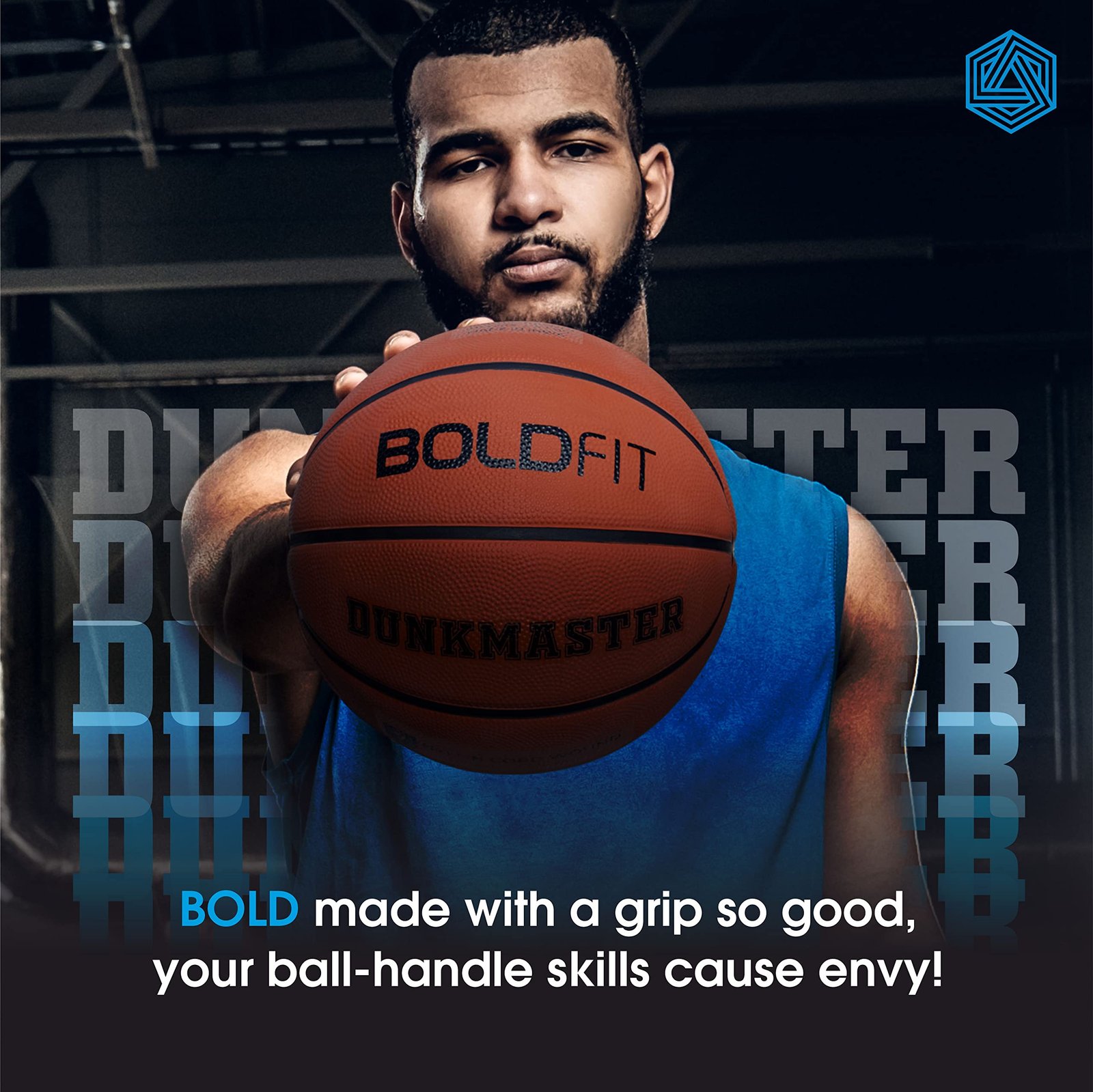 Boldfit Rubber Basketball Size 7 Professional, for Indoor-Outdoor Training for Players for Match Ball for Kids, Men Dunkmaster No 7, Brown