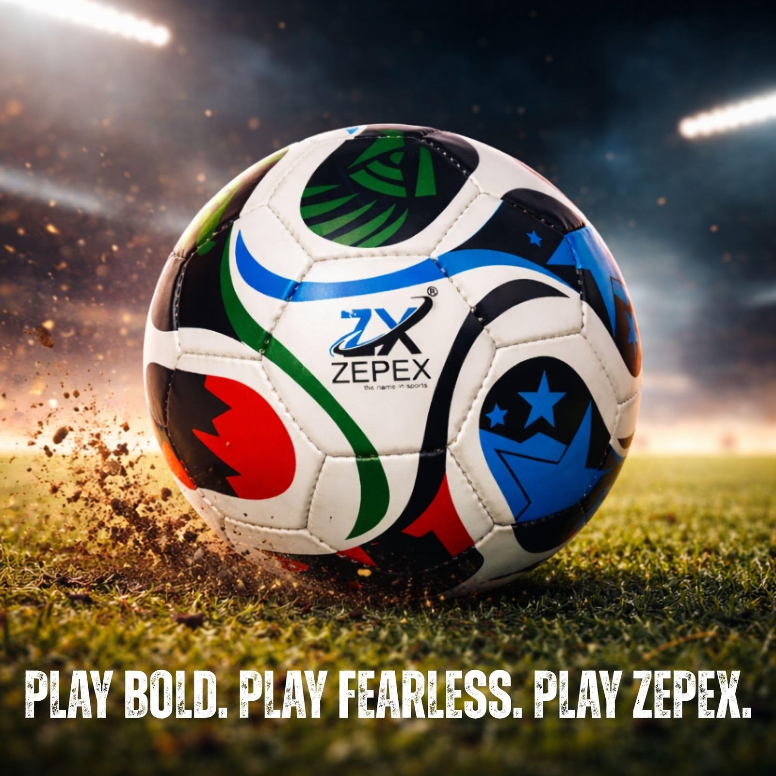GENUFIDE Street Football Size 5 | 32 Panel PU Leather Football | Multicolor Foot Ball for Men | Professional Match Quality | Durable Outdoor Training & Street Play Ball Pro