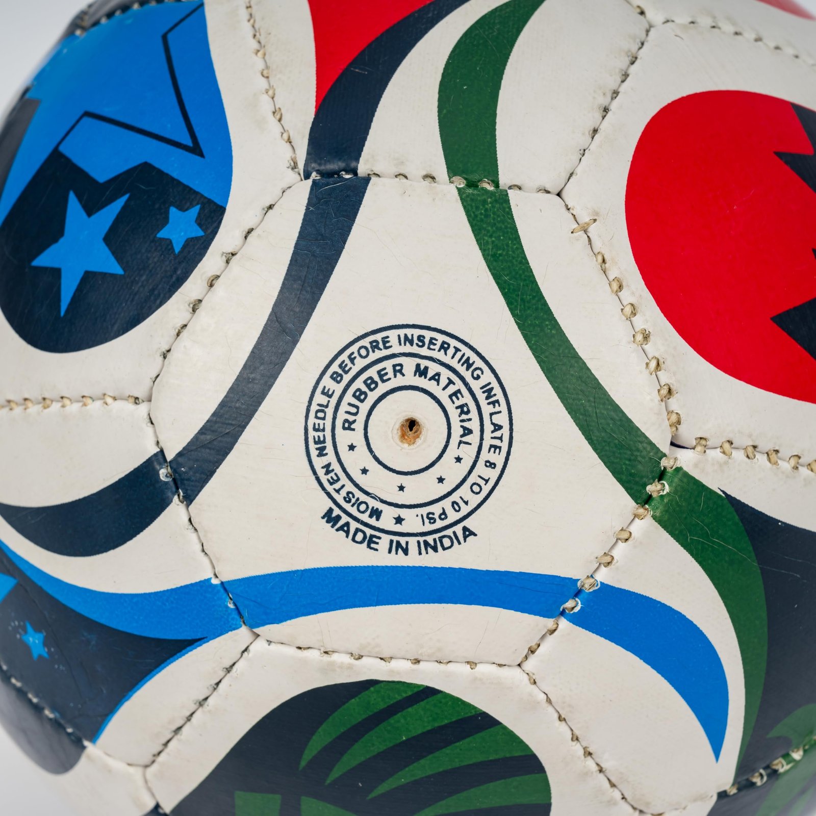 GENUFIDE Street Football Size 5 | 32 Panel PU Leather Football | Multicolor Foot Ball for Men | Professional Match Quality | Durable Outdoor Training & Street Play Ball Pro