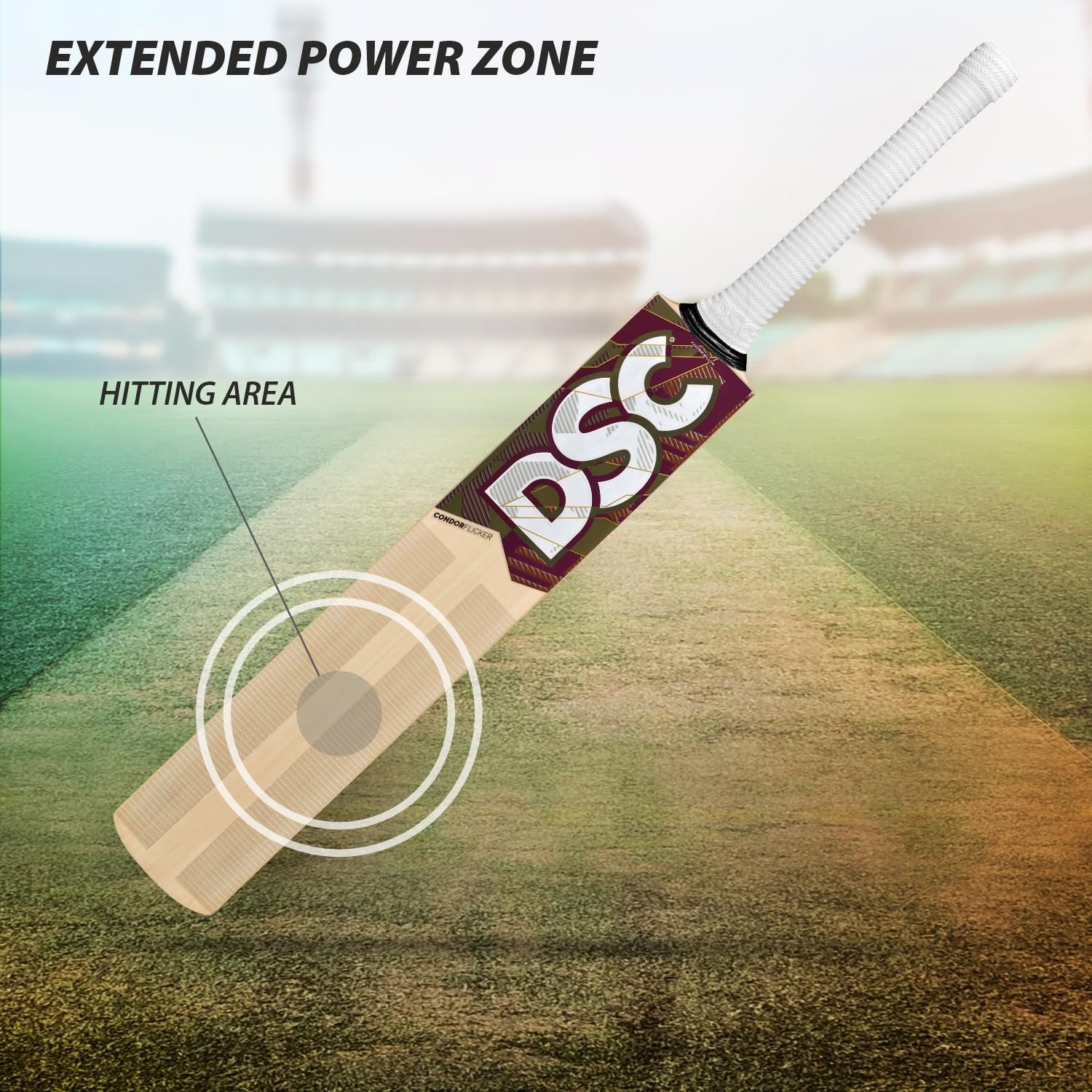DSC Condor Flicker Kashmir Willow Cricket Bat Short Handle Mens