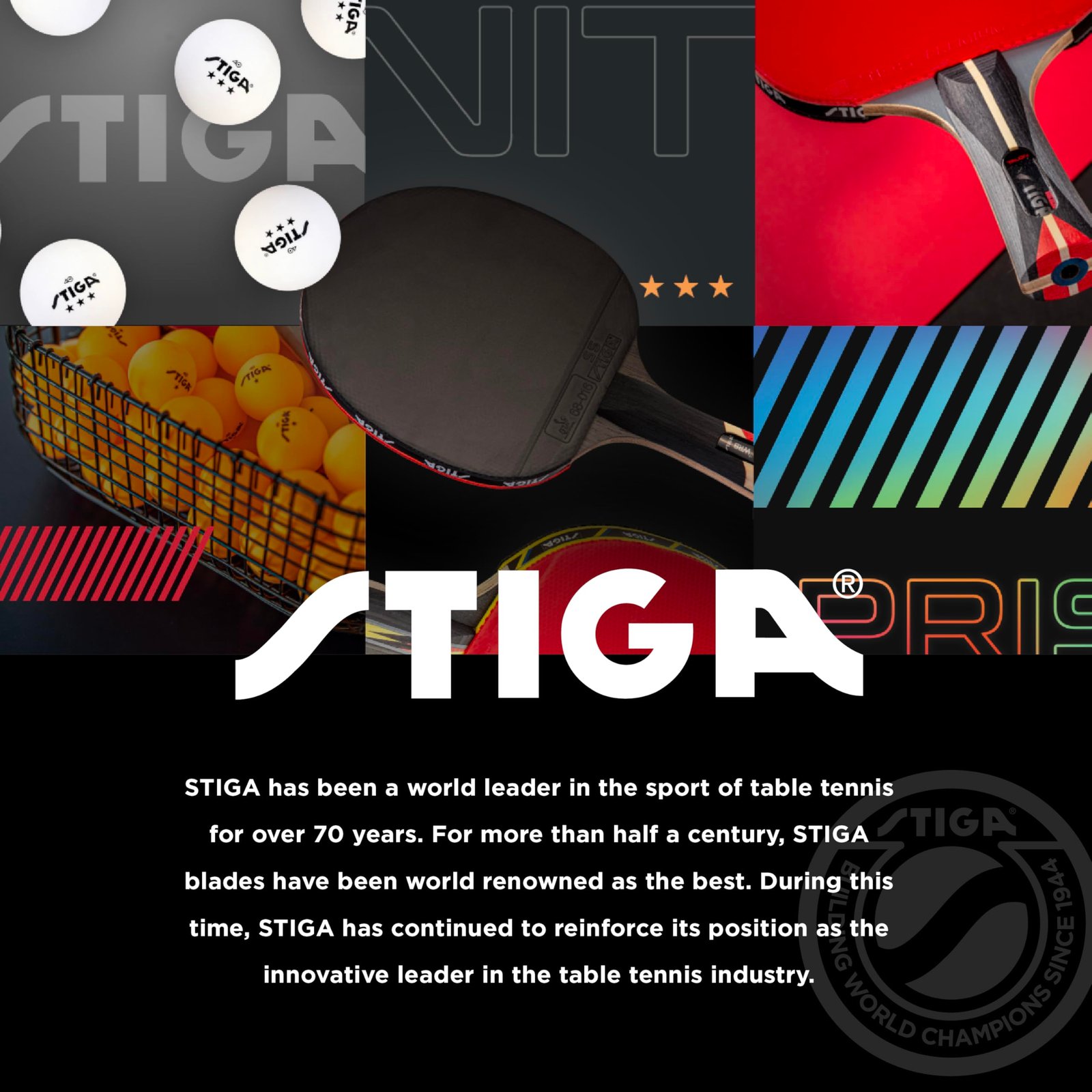 STIGA Carbon+ Ping Pong Paddle – 7-ply Extra Light Carbon Fiber Blade – 2mm Premium Sponge – Concave Pro Handle for Exceptional Grip – Performance Table Tennis Racket for Tournament-Level Play