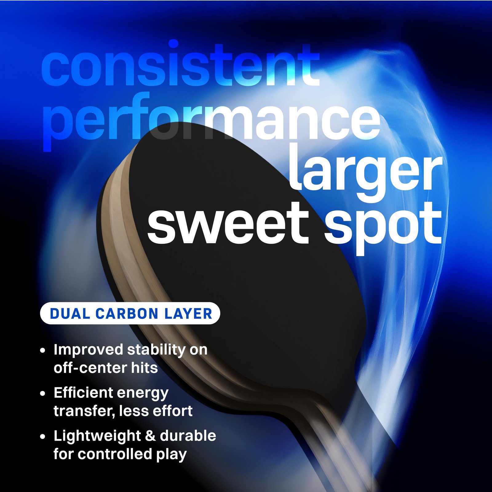 FirstEdge RiftX Carbon ITTF Approved Table Tennis Racquet | Russian Basswood Blade with Carbon Layers & Kiri Core | Ergonomic Handle TT Bat | Controlled Attack + Spin Rubber | Table Tennis Racket