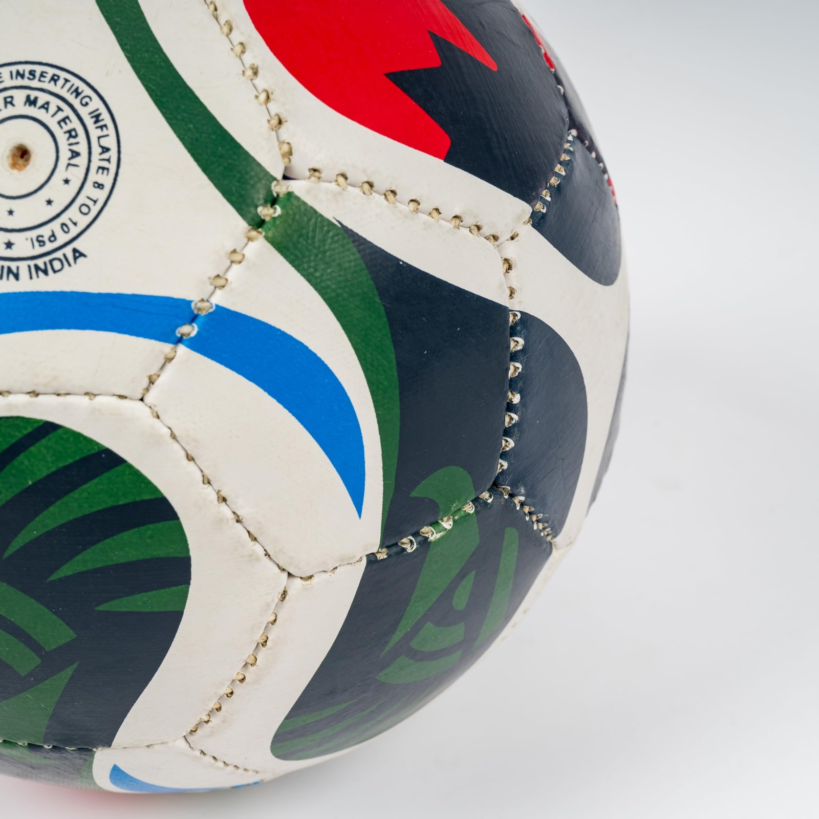GENUFIDE Street Football Size 5 | 32 Panel PU Leather Football | Multicolor Foot Ball for Men | Professional Match Quality | Durable Outdoor Training & Street Play Ball Pro