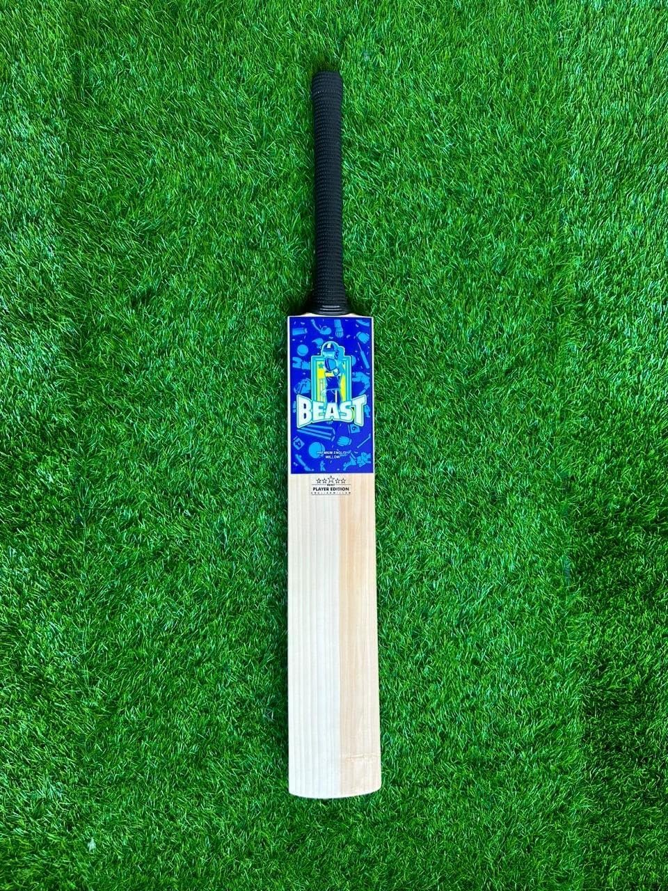 BEAST CRICKET Willow Wood Cricket Bat for Power & Durability – Cricket Bat Wooden with Strong Bat Wood Construction | Ideal Cricket Equipment for Practice, Training & Professional Matches