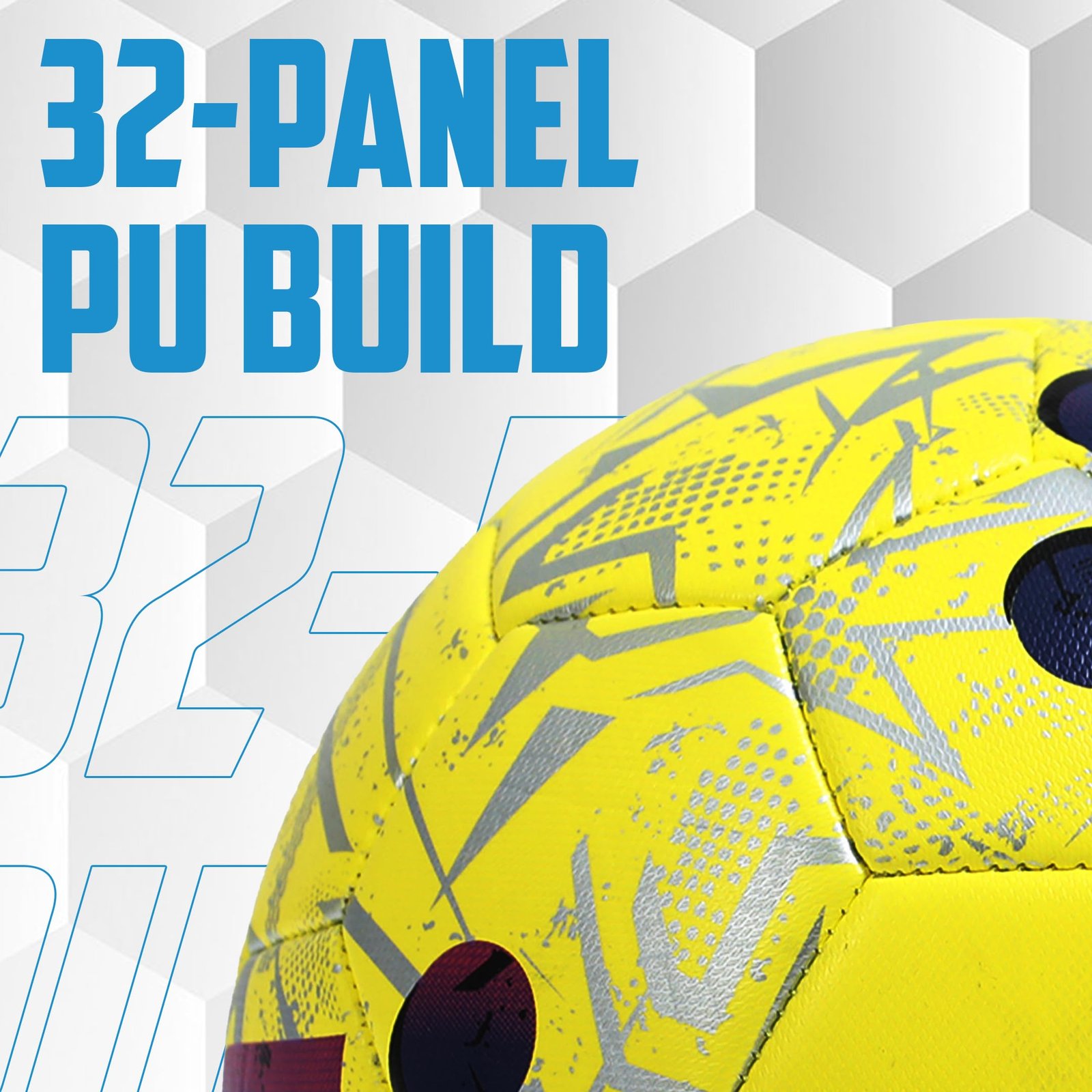 FLICKIT Football Size 3 with AI Training App Compatible | Premium PU 32 Panel Stitched Football | Match Ball for Kids (Ages 5+) Indoor Outdoor Grass & Turf Play | Yellow