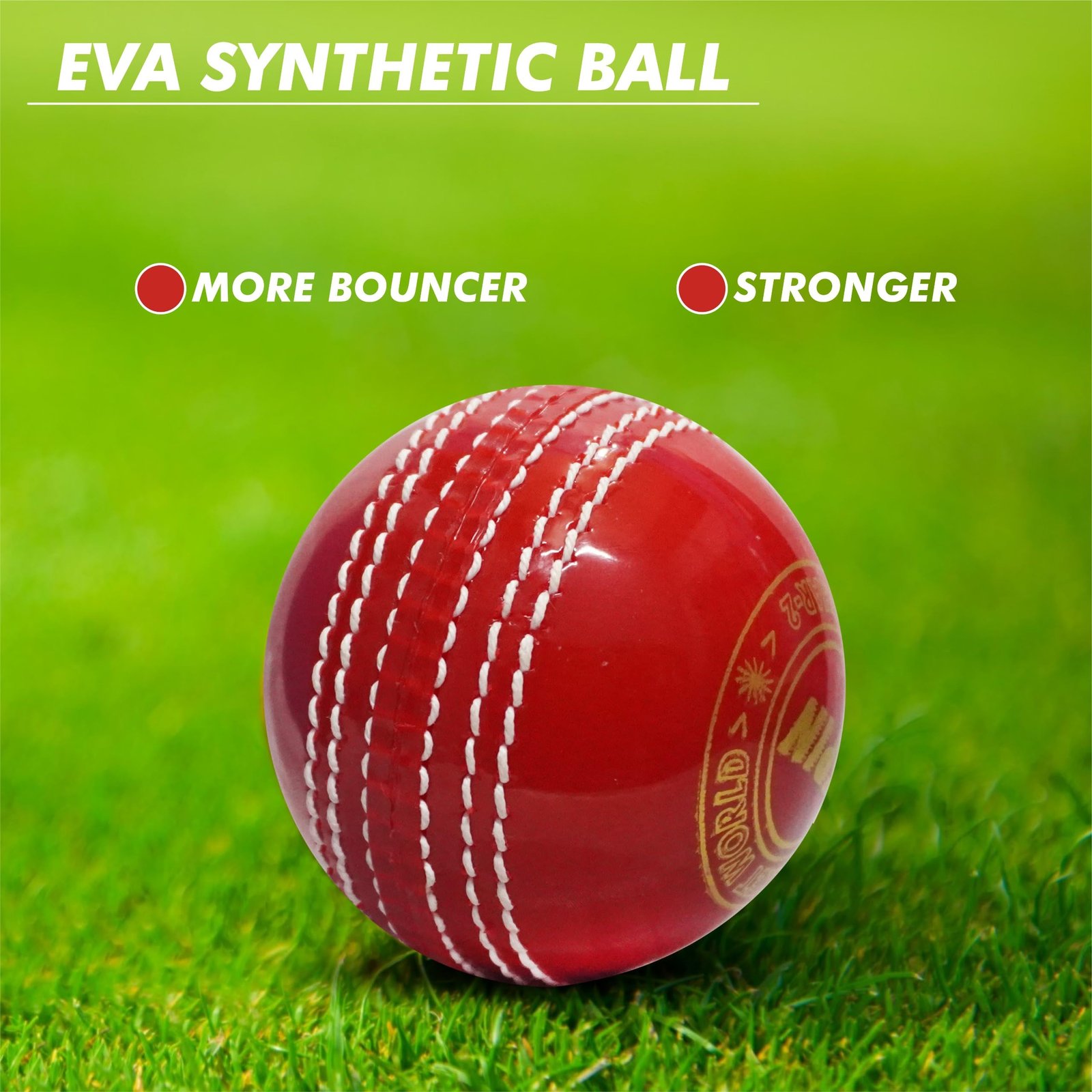 CW Poly Soft Water Proof || Poly Soft Spin || Cricket Ball Set (Red)-Pack of 3
