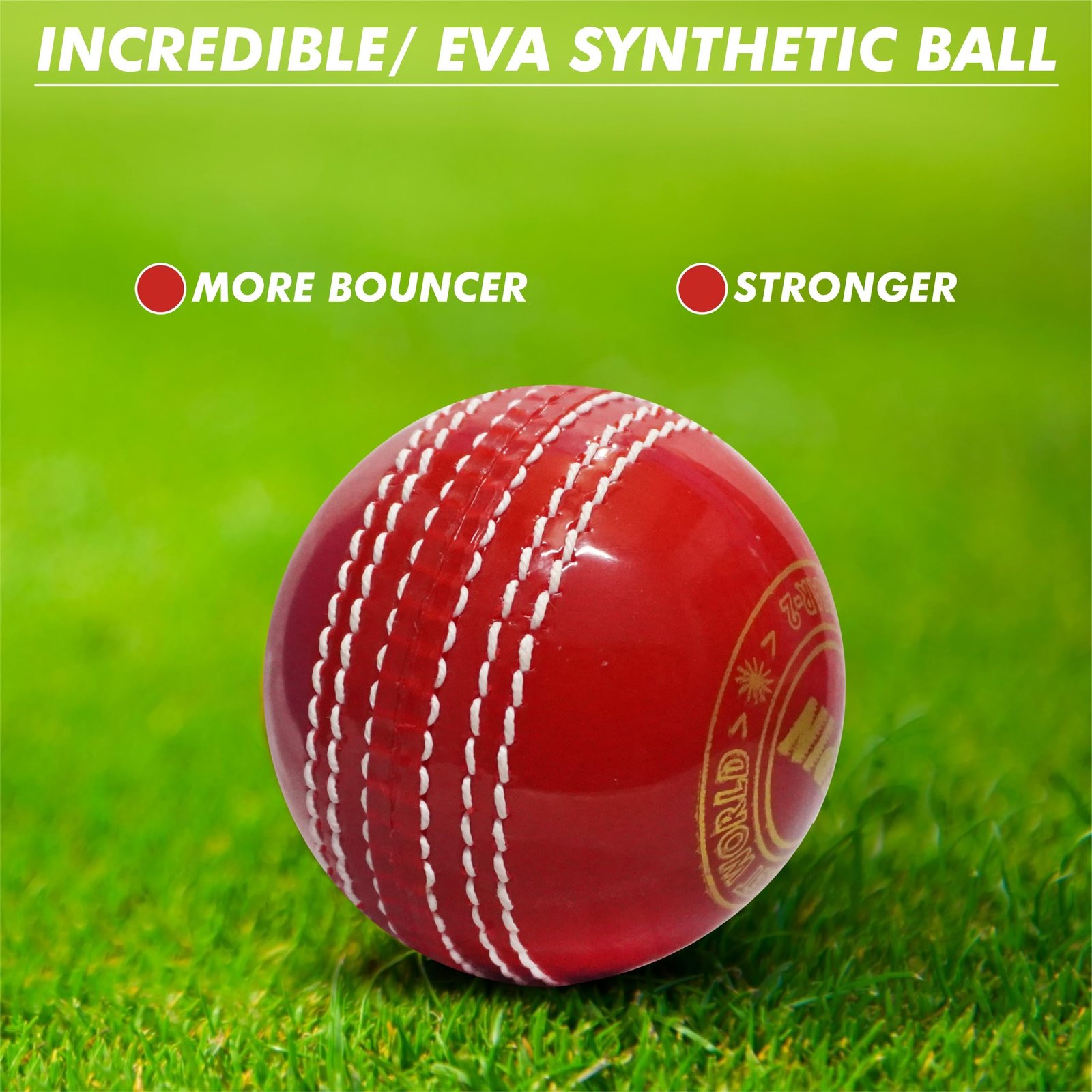 CW Poly Soft Water Proof || Poly Soft Spin || Cricket Ball Set (Red)-Pack of 3
