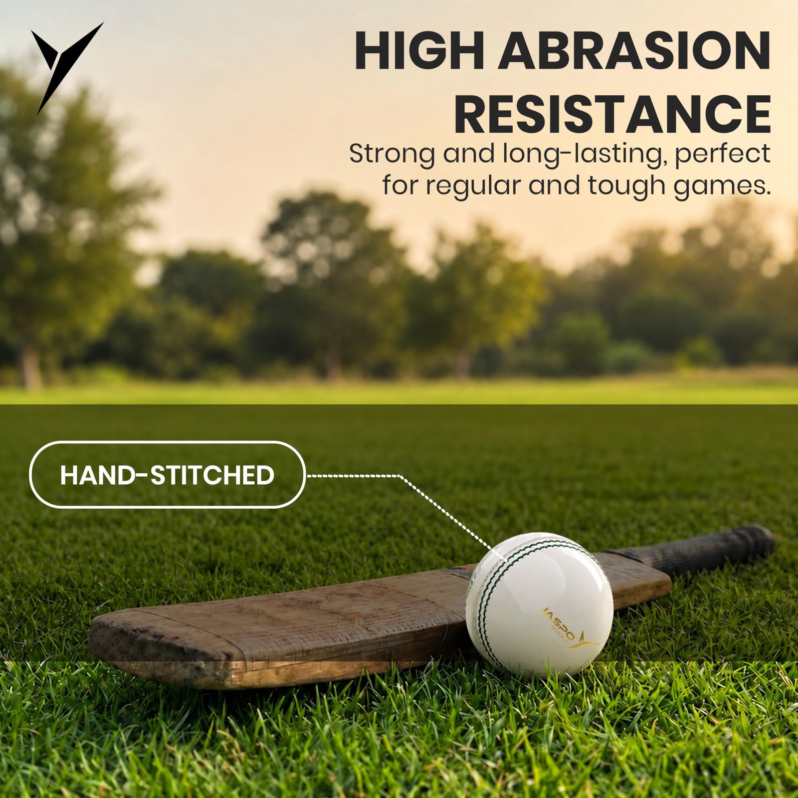 jaspo Super-90 Leatherette Cricket Ball for Outdoor Play | PU Core | Hand Stitched Finish | Suitable for Cricket Matches & Net Practice | Water Resistance Ball | 150 g