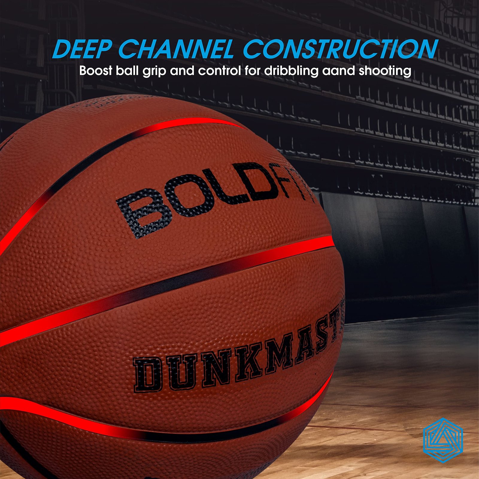 Boldfit Rubber Basketball Size 7 Professional, for Indoor-Outdoor Training for Players for Match Ball for Kids, Men Dunkmaster No 7, Brown