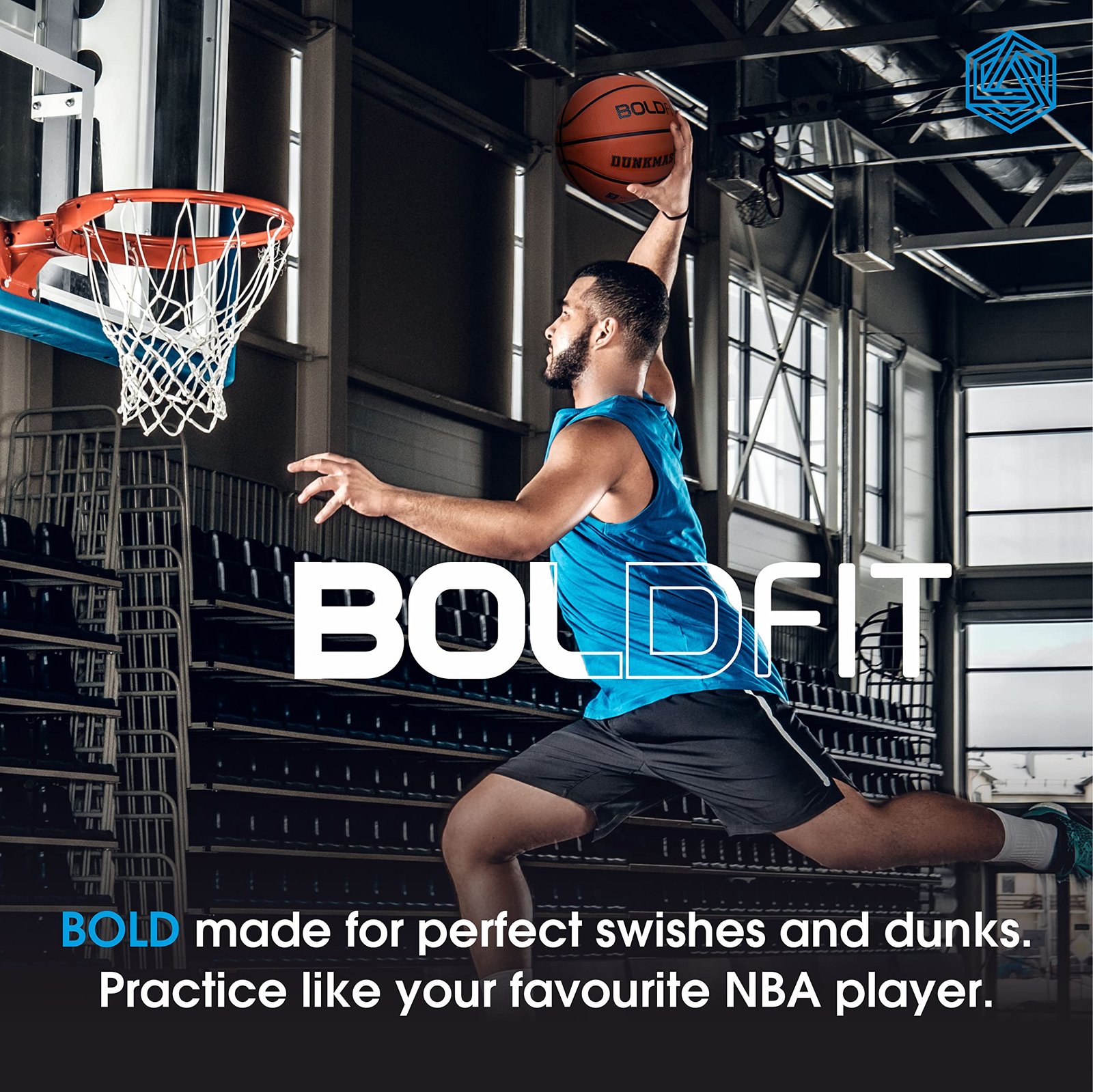 Boldfit Rubber Basketball Size 7 Professional, for Indoor-Outdoor Training for Players for Match Ball for Kids, Men Dunkmaster No 7, Brown