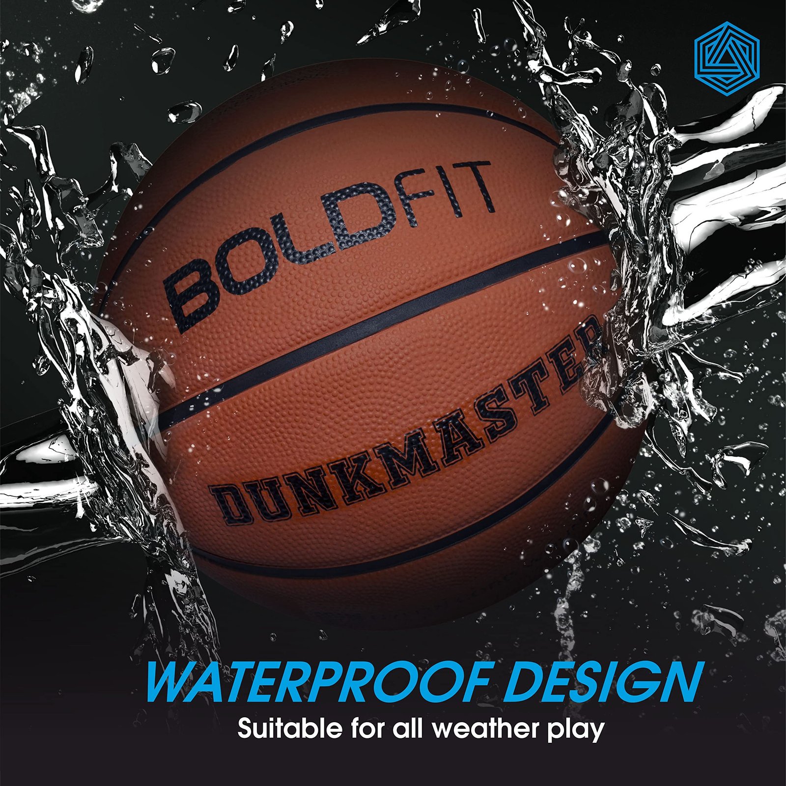 Boldfit Rubber Basketball Size 7 Professional, for Indoor-Outdoor Training for Players for Match Ball for Kids, Men Dunkmaster No 7, Brown