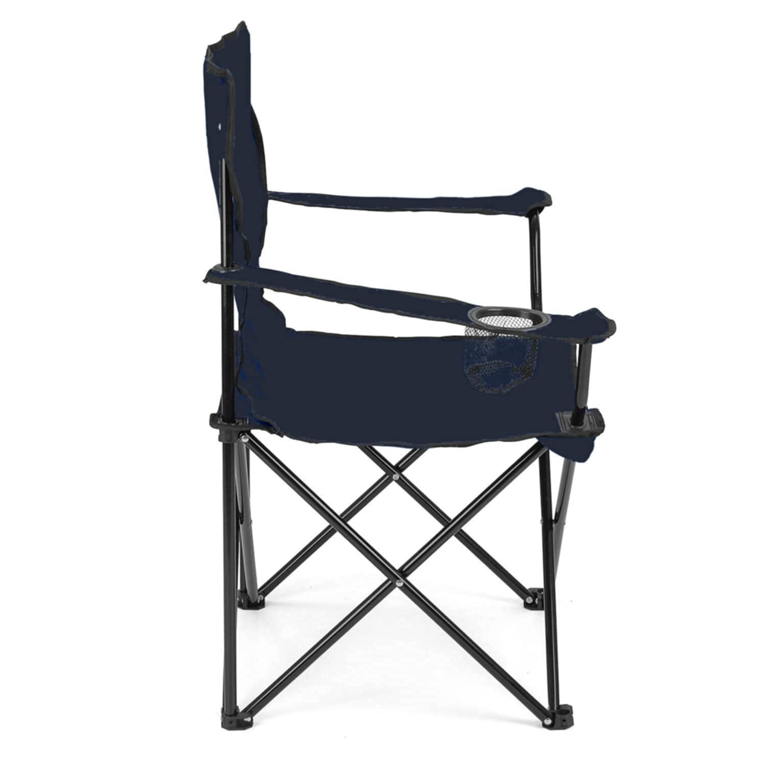 Folding Chair - Portable Foldable Camping Chair for Fishing Beach, Travelling, Lawn, Patio Outdoor Collapsible Chairs (Navy Blue)