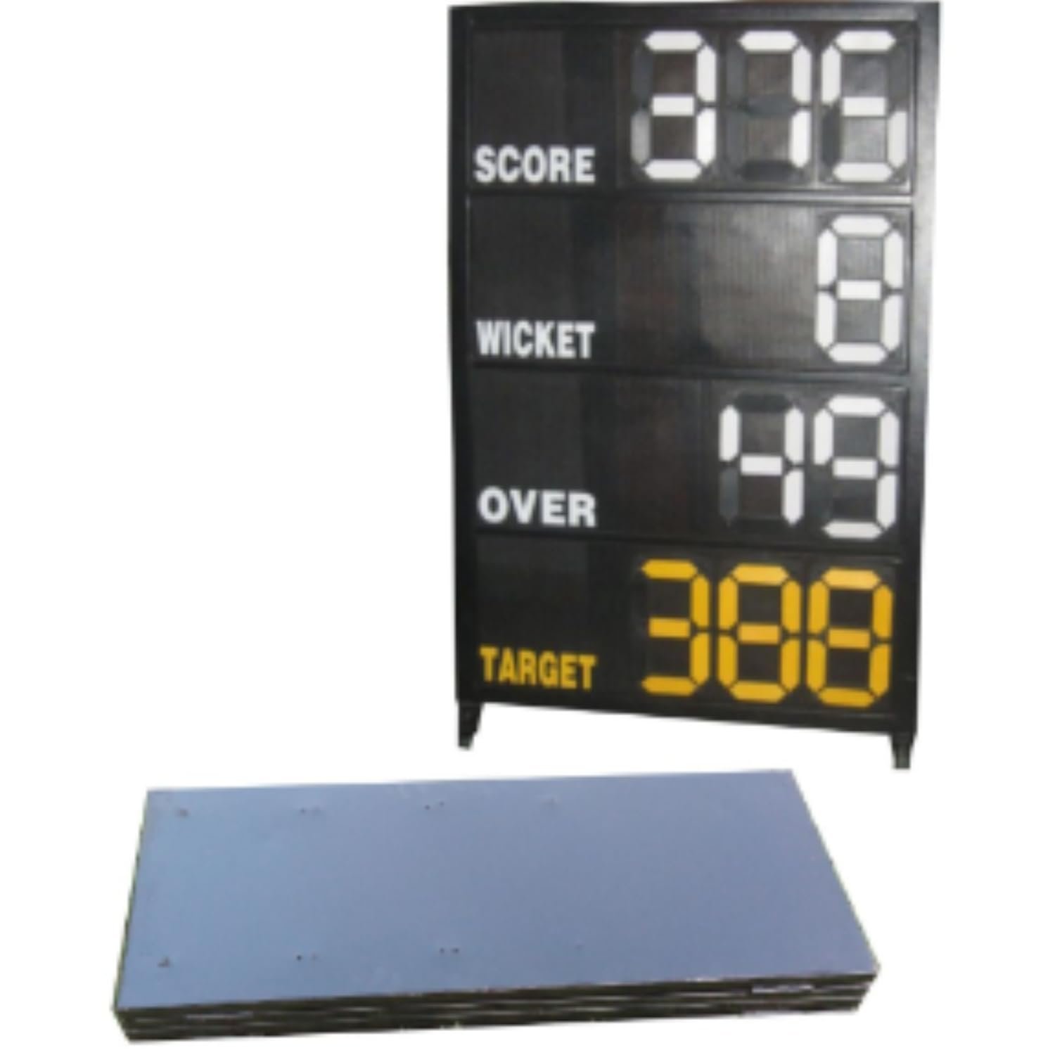 Cricket Scoreboard Mini Manual Portable Match Score Board with Score Wicket Over Target Display for Cricket Ground School Tournament Training