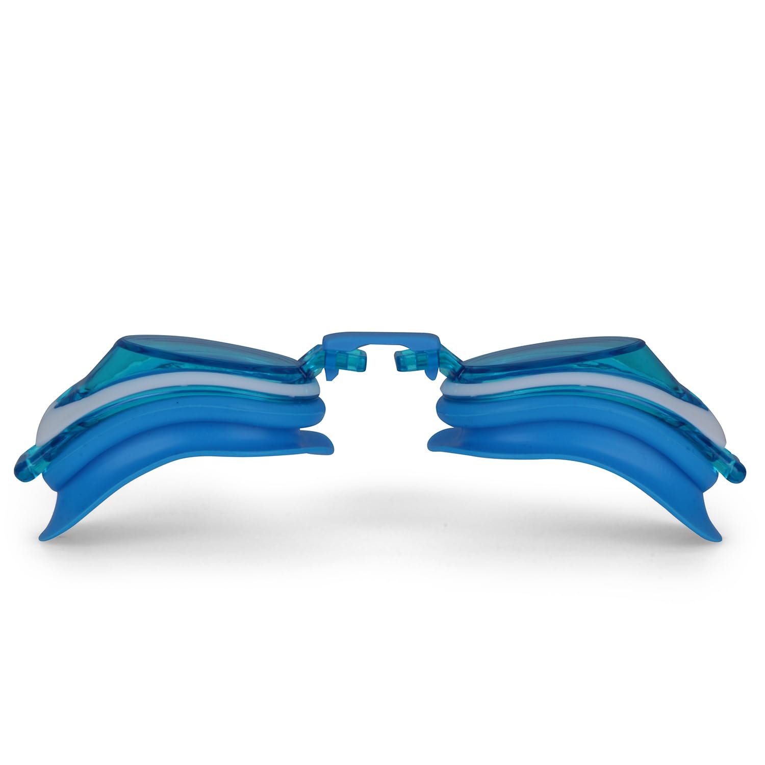 VisionPro Powered Kids Swimming Goggles with Prescription Lenses Anti-Fog & UV Protection Comfortable Fit Includes Hard Case Nose Clip & Ear Plugs (Blue, -2.00)