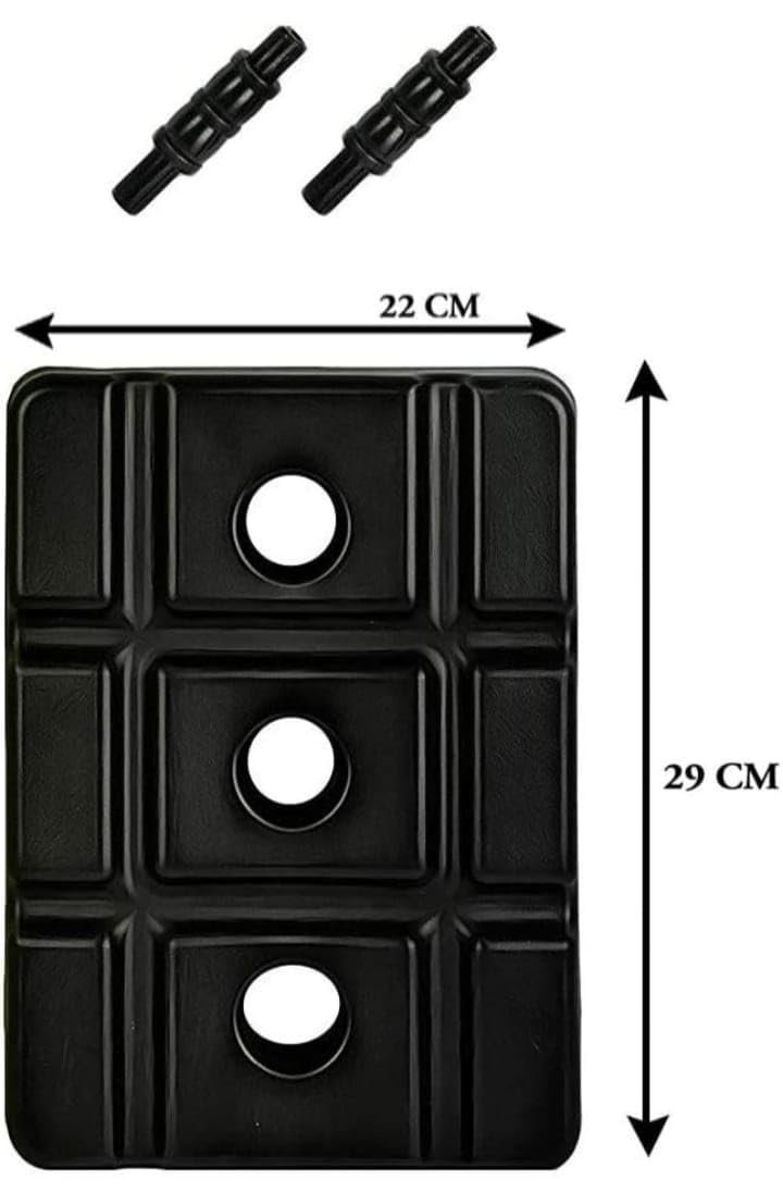 Heavy Cricket Stumps Plastic Wickets Set with 3 Stumps + 2 Bails + 1 Stand | Full Size Wickets for Cricket Ground, Tournament Wicket Parot Set