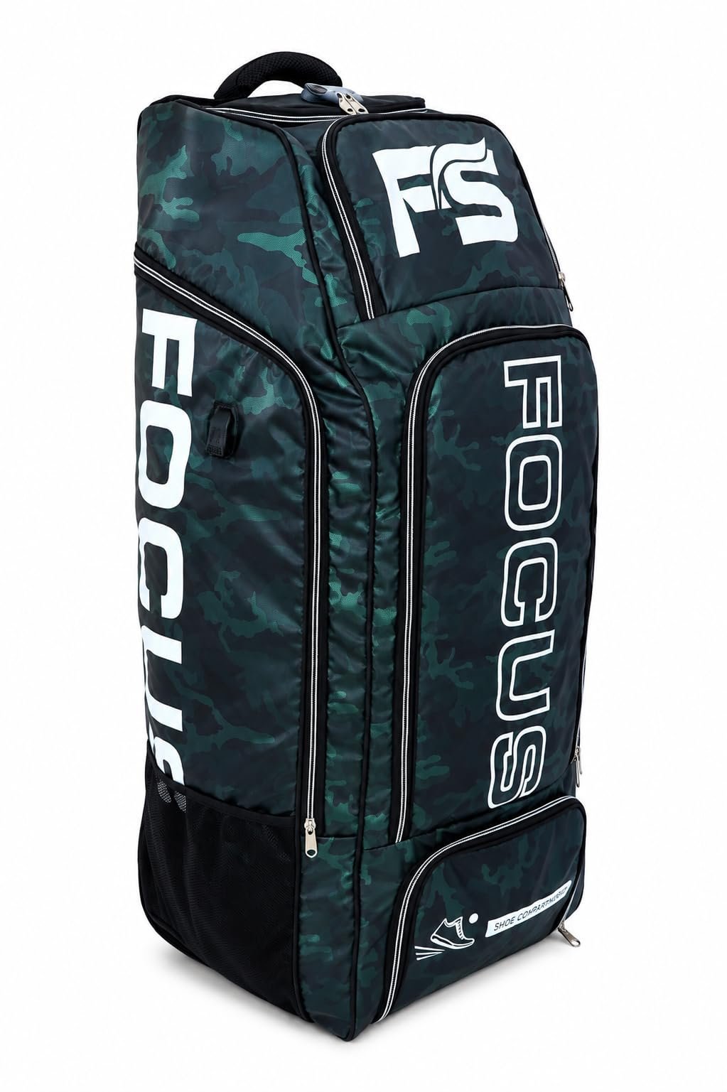 Focus Sports Xtreme 2.0 Cricket Kit Bag (Black - Green)