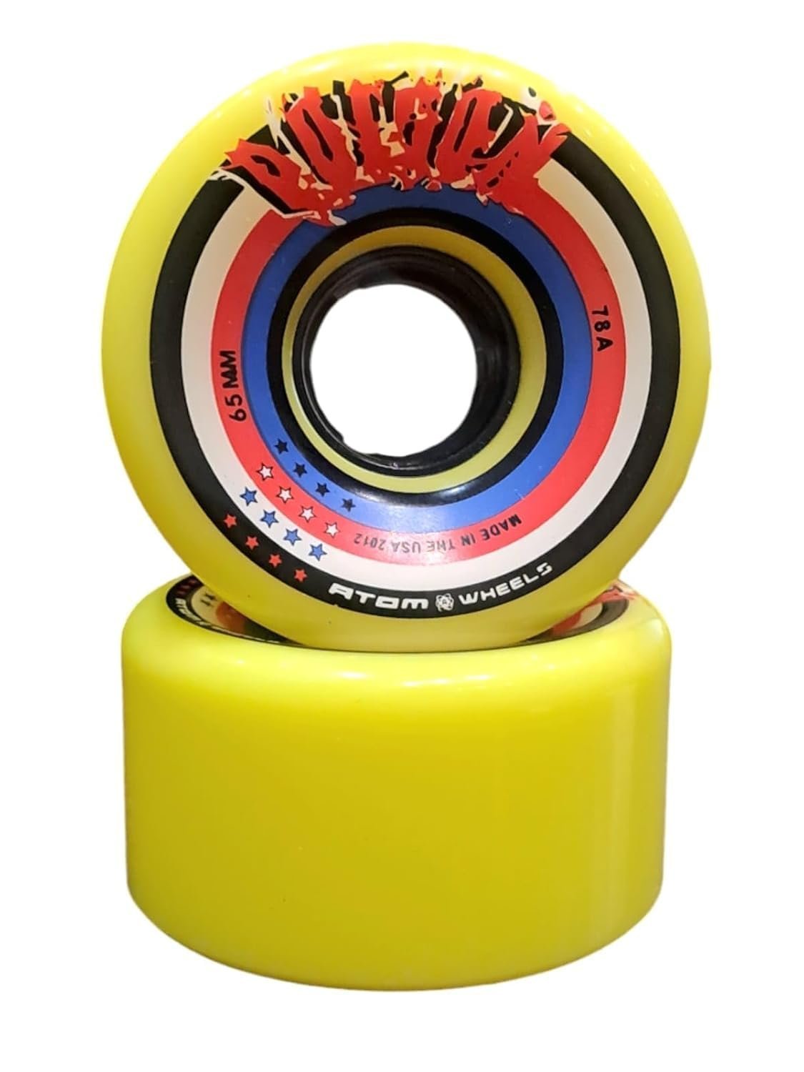 Poison Skate Wheels 8 Pieces with 16 pc Skates (627) Bearings – Durable PU Skates Wheel Replacement for Quad Skates, Inline Skates & Skateboard – Smooth Glide Shock Absorbing Skating Wheels