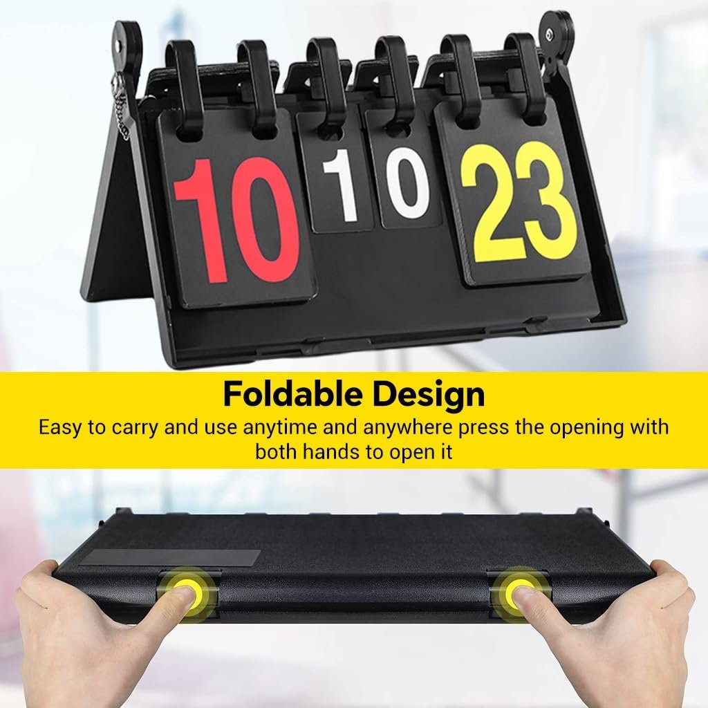 Portable Flip Scoreboard for Football and Basketball Match