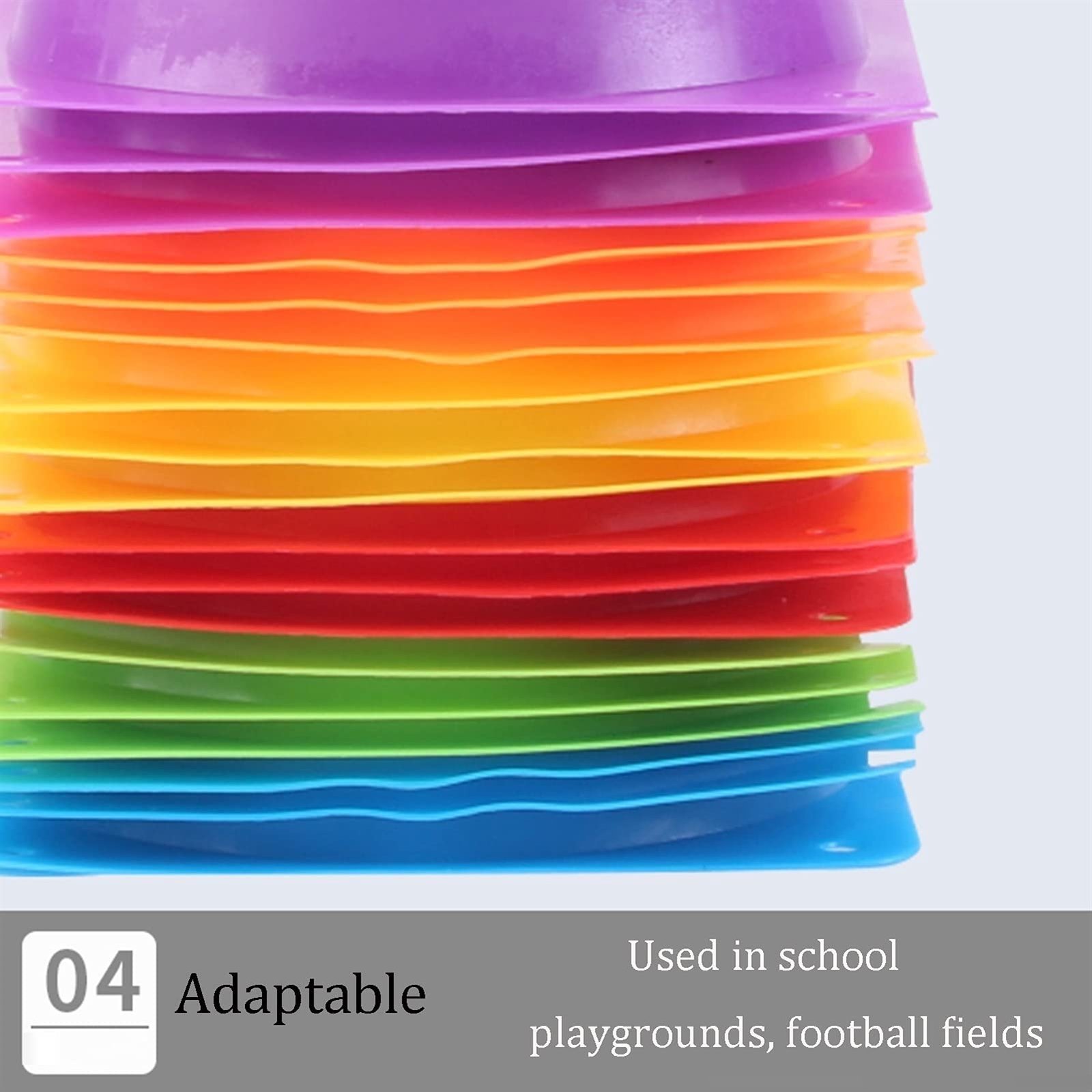 Agility Training Cone 10 Pieces of Football Training Sports Cones, 18cm/7" Children Outdoor Indoor Obstacle Agility Cone (Size : 10pcs)