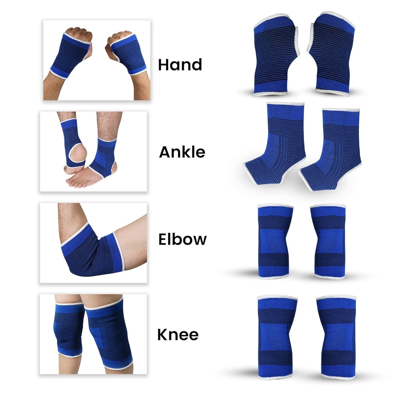 4pcs Sports Protective Gear Set, Knee/Palm/Ankle/Elbow Guards, For Football, Basketball Training, And More Sports