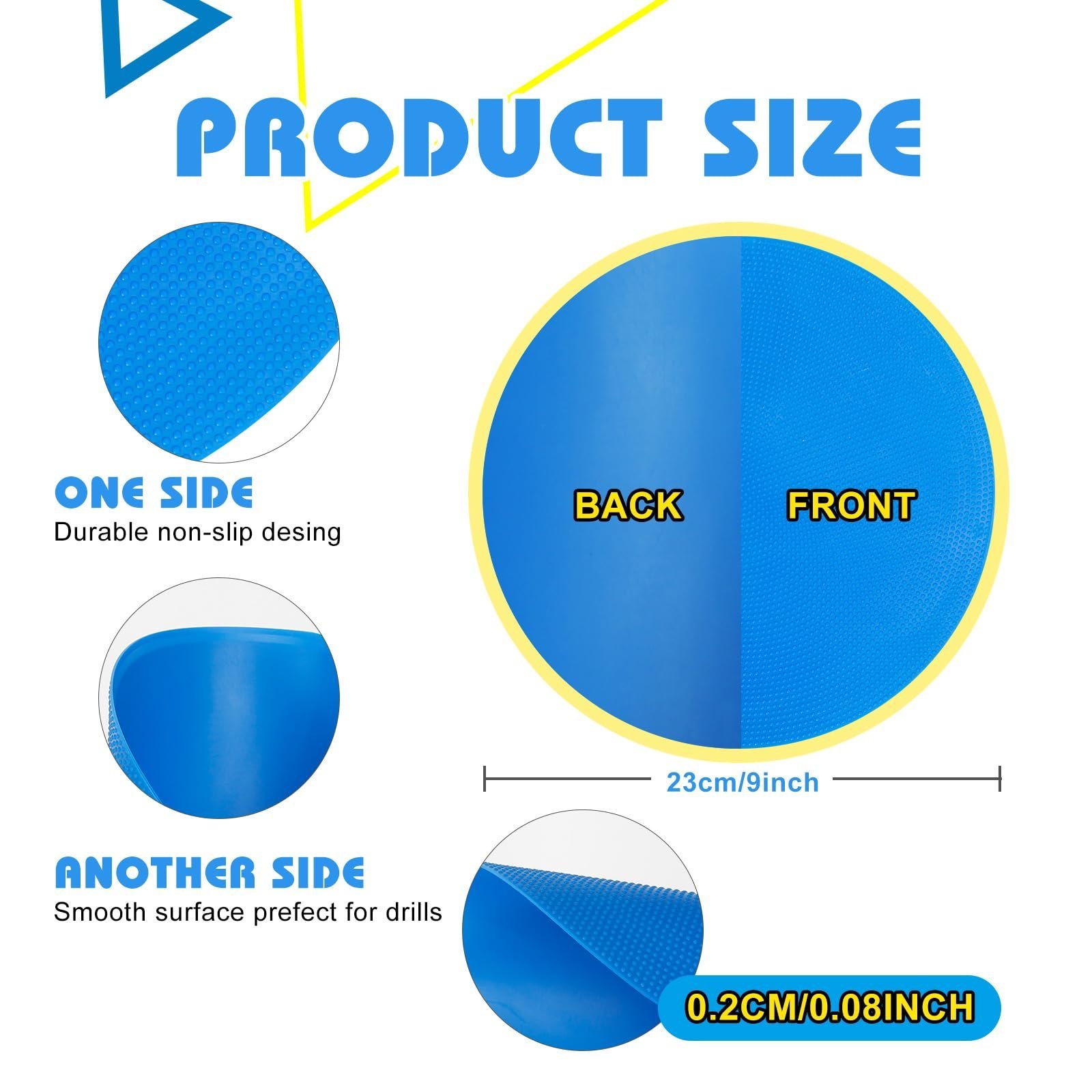 9 inch Spot Markers Flat Field Cones, Non Slip Rubber Agility Markers Flat Field Cones for Soccer Basketball Sports Speed Agility Training (30 pcs)